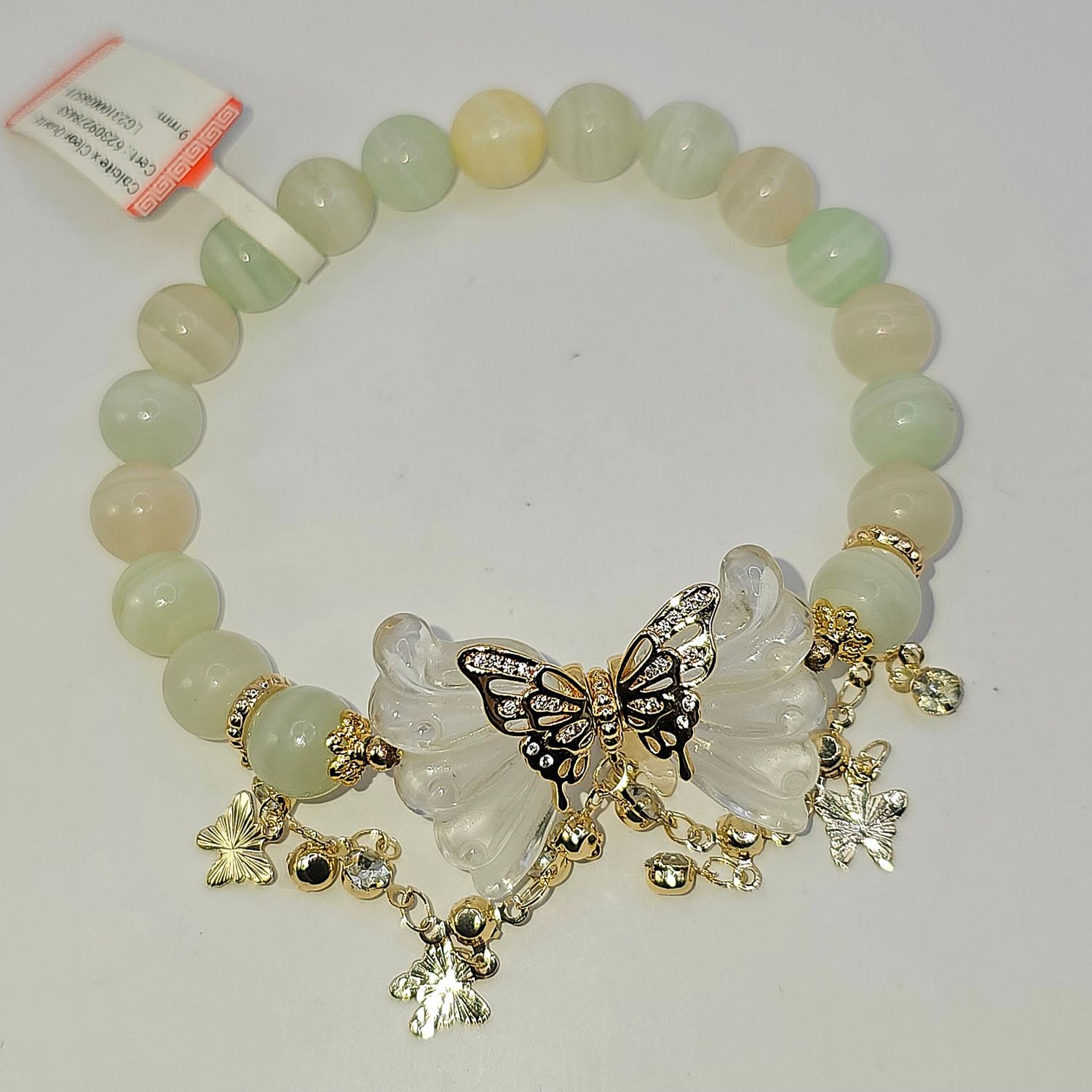 Natural Calcite x Clear Quartz Wings