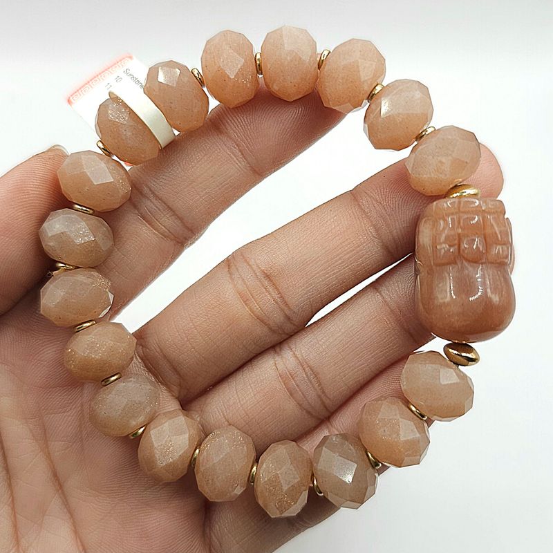 Natural Sunstone with Pixiu