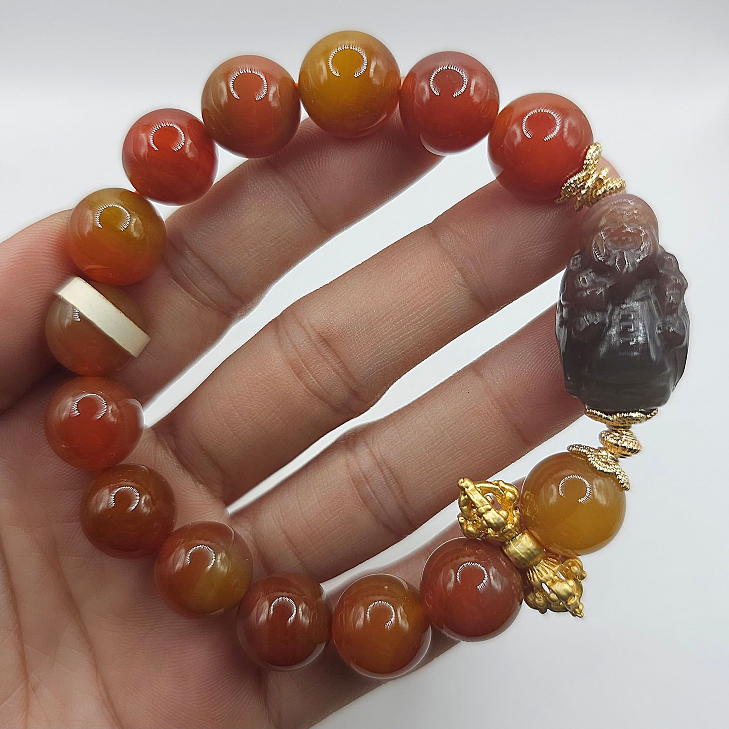 Natural Yan Yuan Agate with God Of Wealth