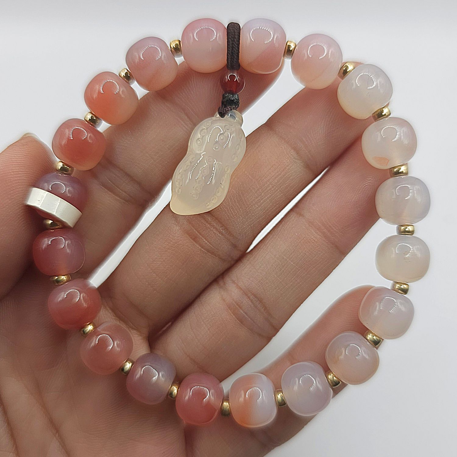 Natural Yan Yuan Agate with Peanut