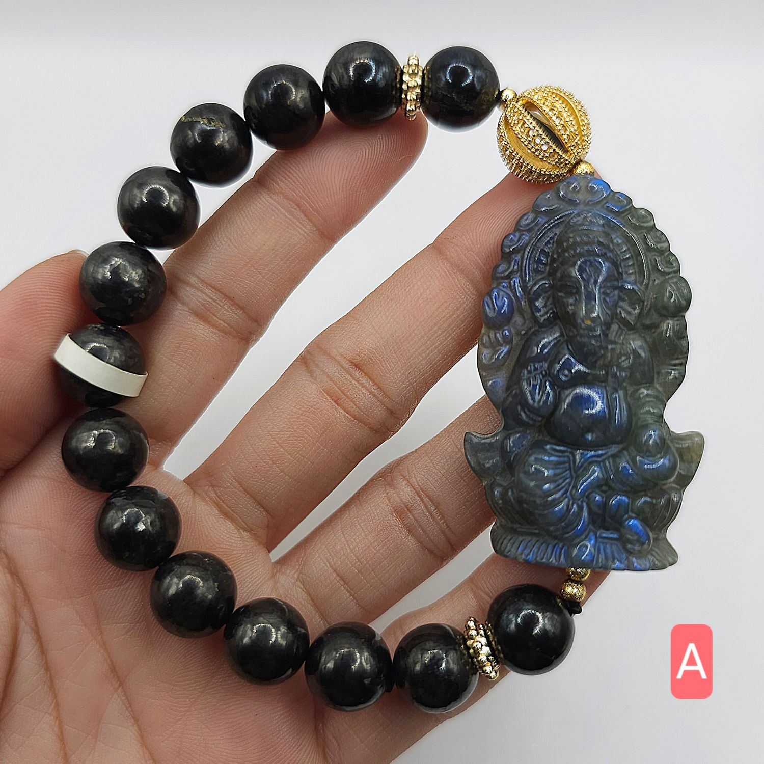 Natural Shungite x Labradorite
