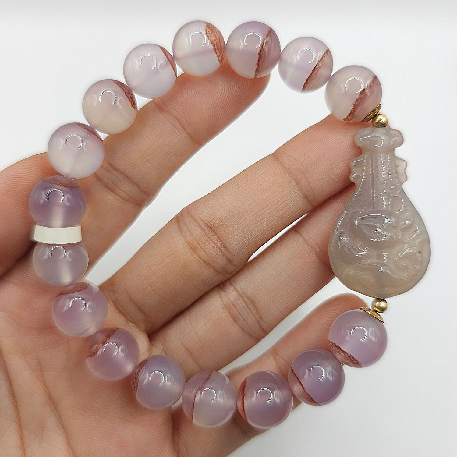 Natural Ice Purple Cinnabar with Wu Lu