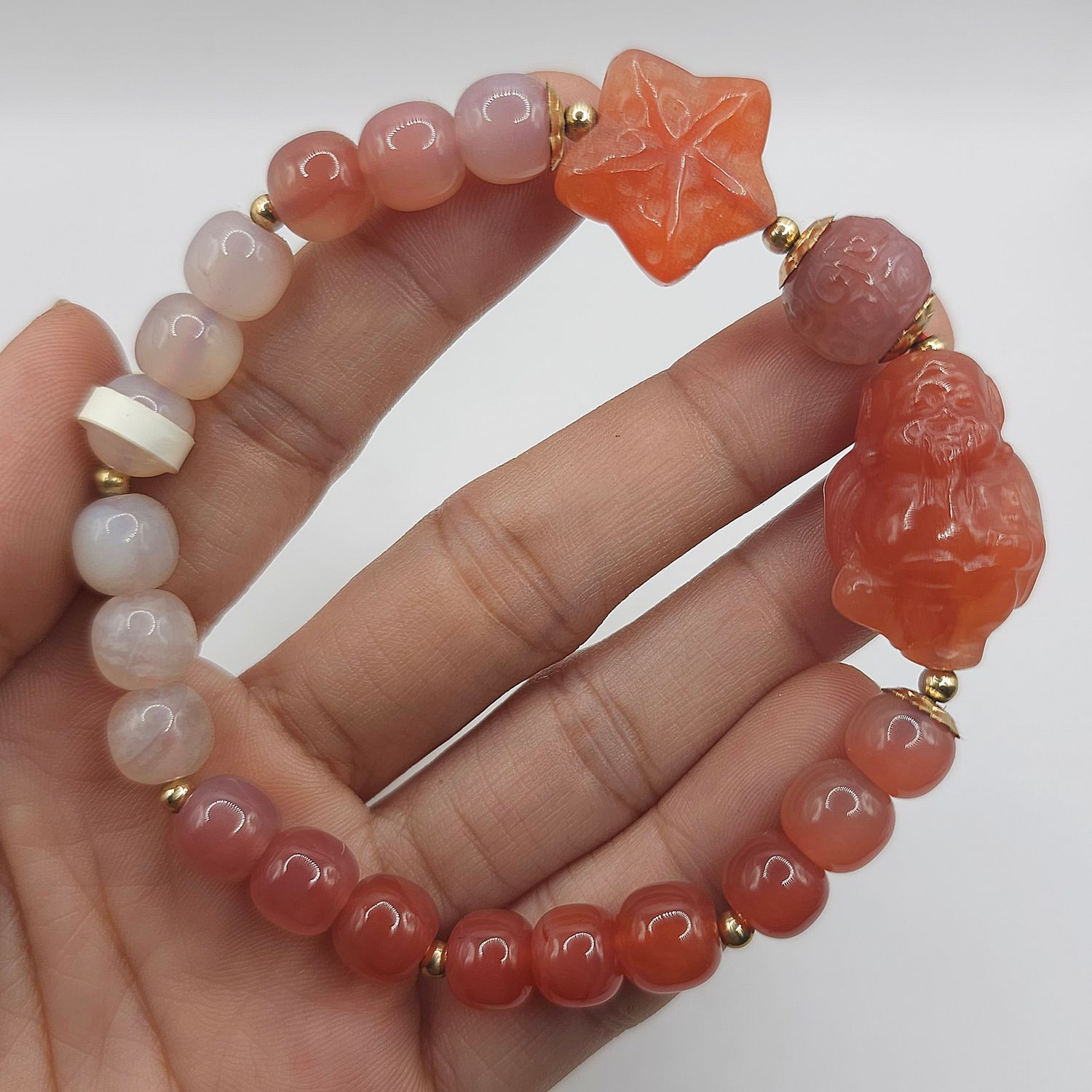 Natural Yan Yuan Agate with God of Wealth &amp; Lucky Turn