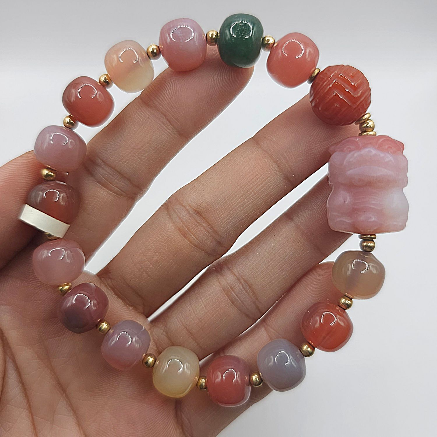 Natural Yan Yuan Agate with Dragon &amp; Lucky Turn