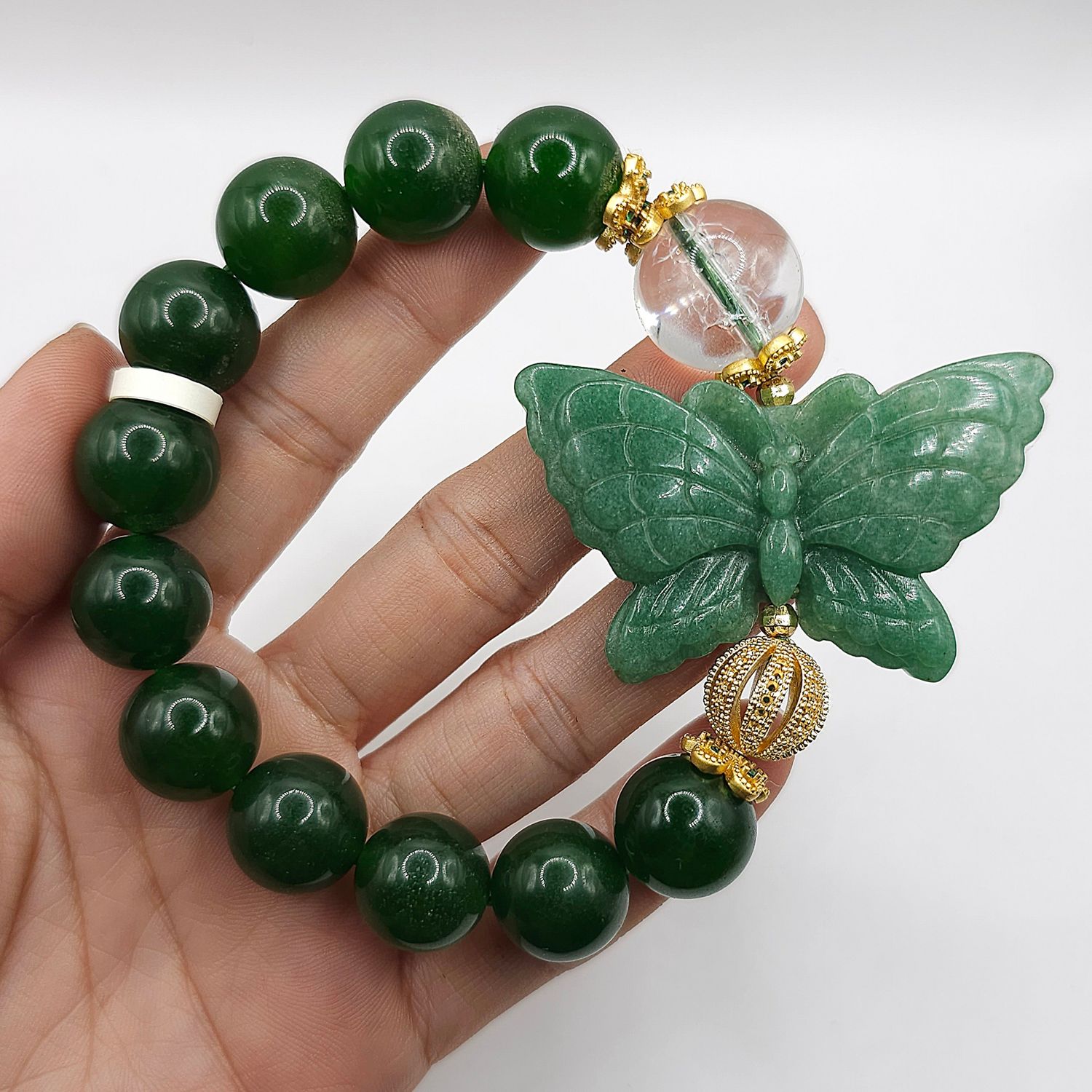 Natural Chalcedony with Butterfly