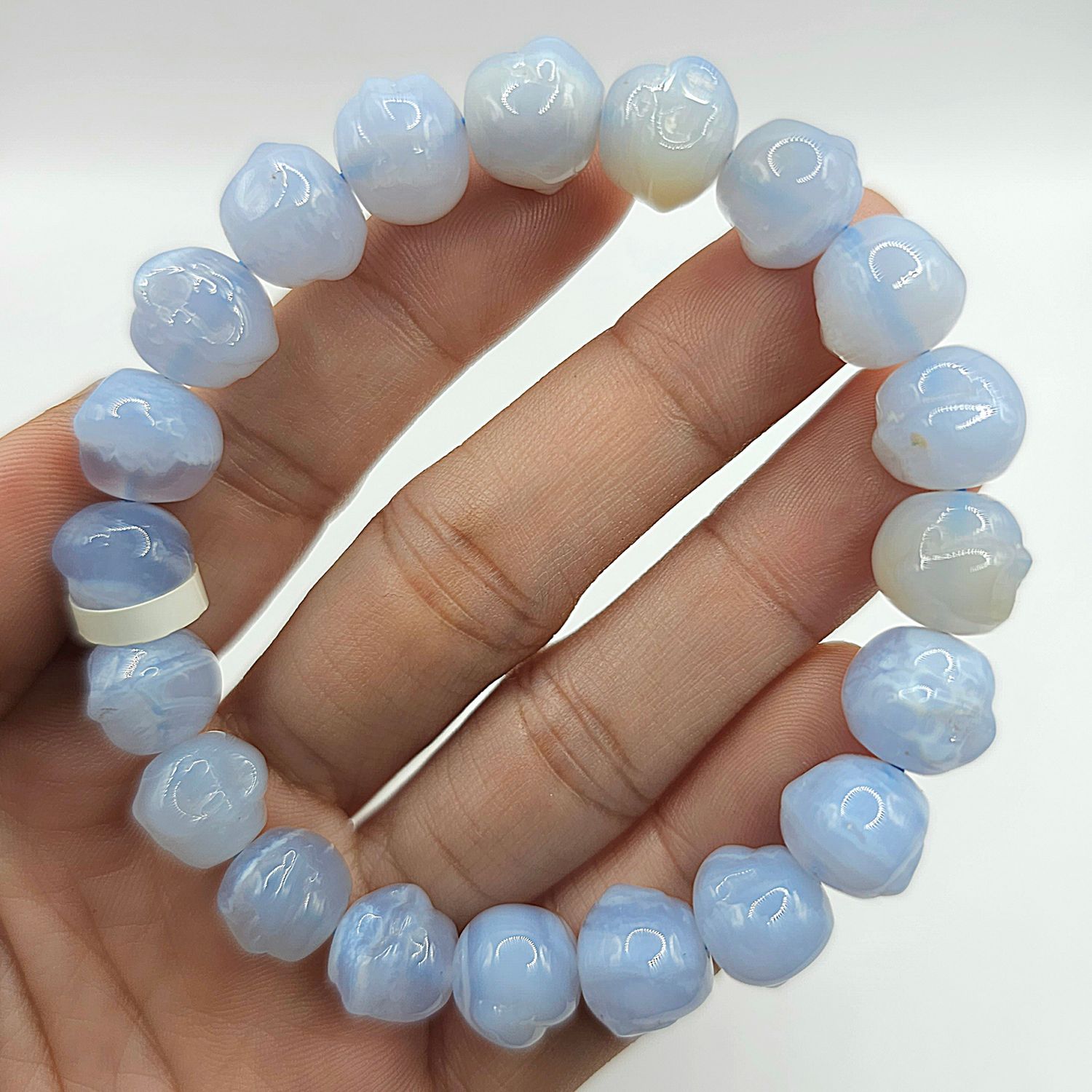 Natural Laughing Buddha Blue Lace Agate