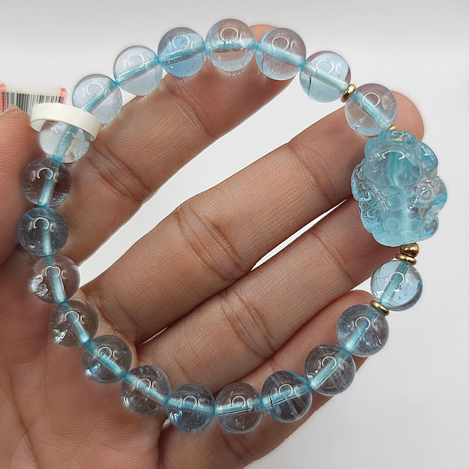 Natural Blue Topaz with Toad