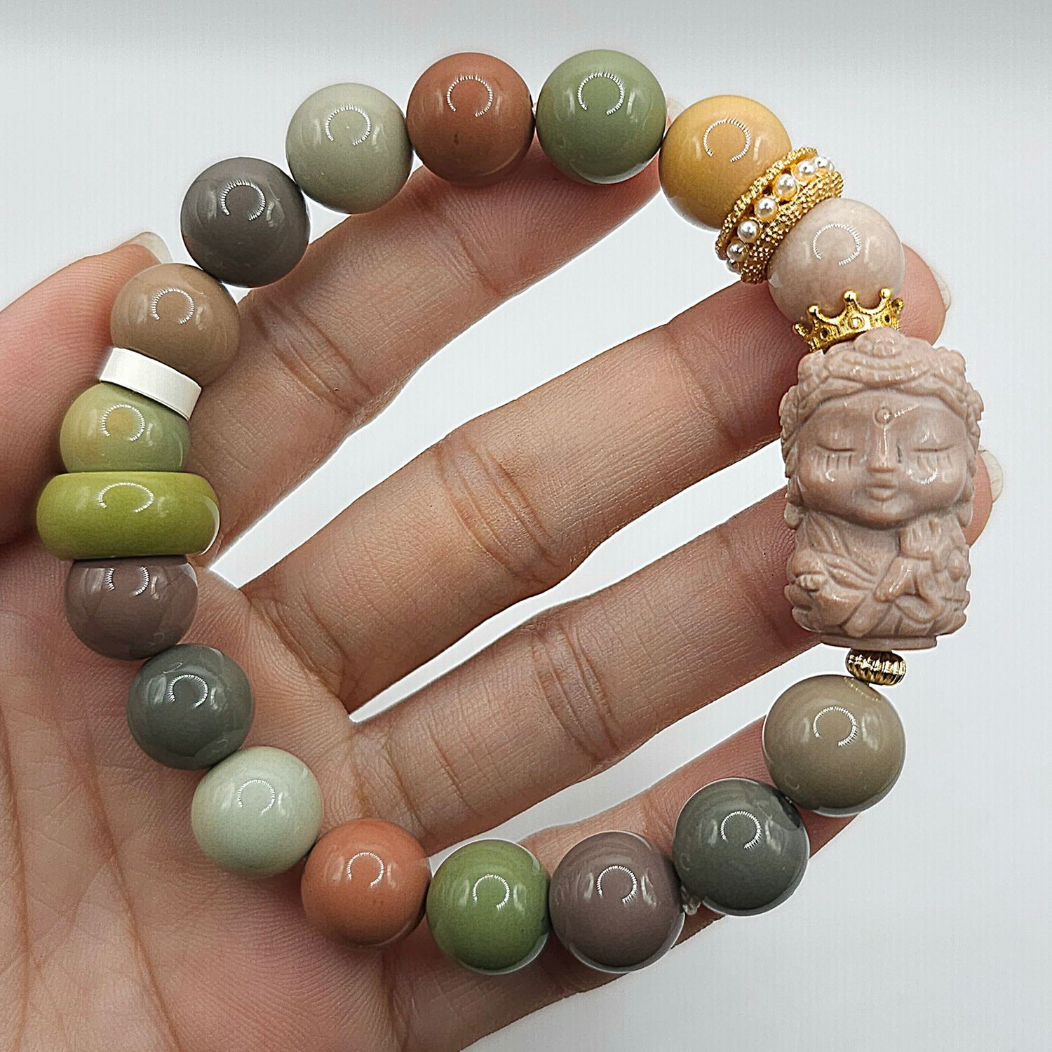 Natural Alashan Agate with Guanyin