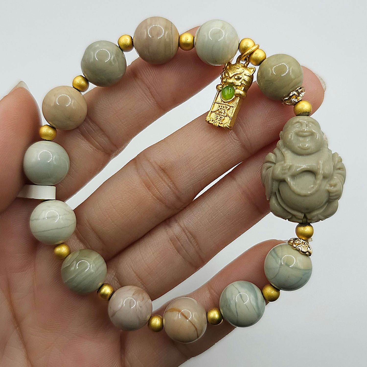 Natural Alashan Agate with Buddha