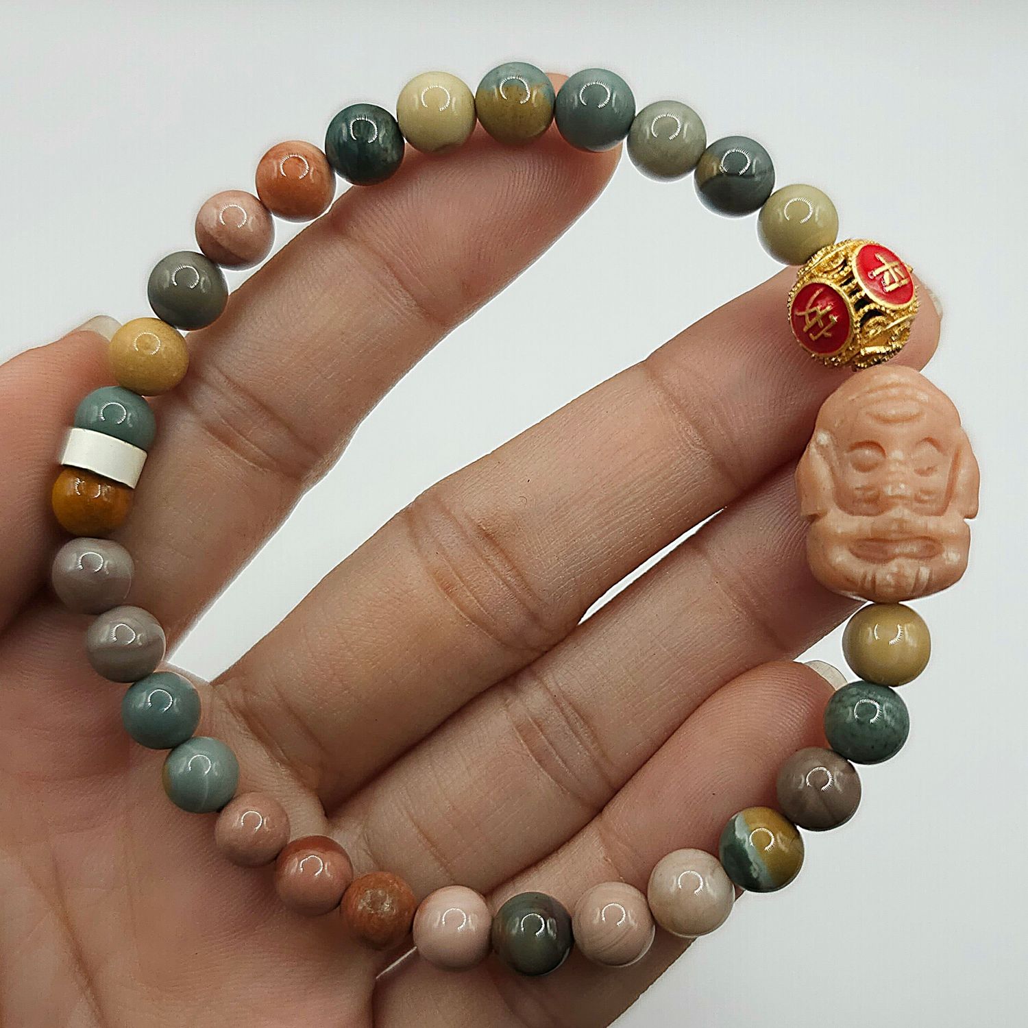 Natural Alashan Agate with Ganesha