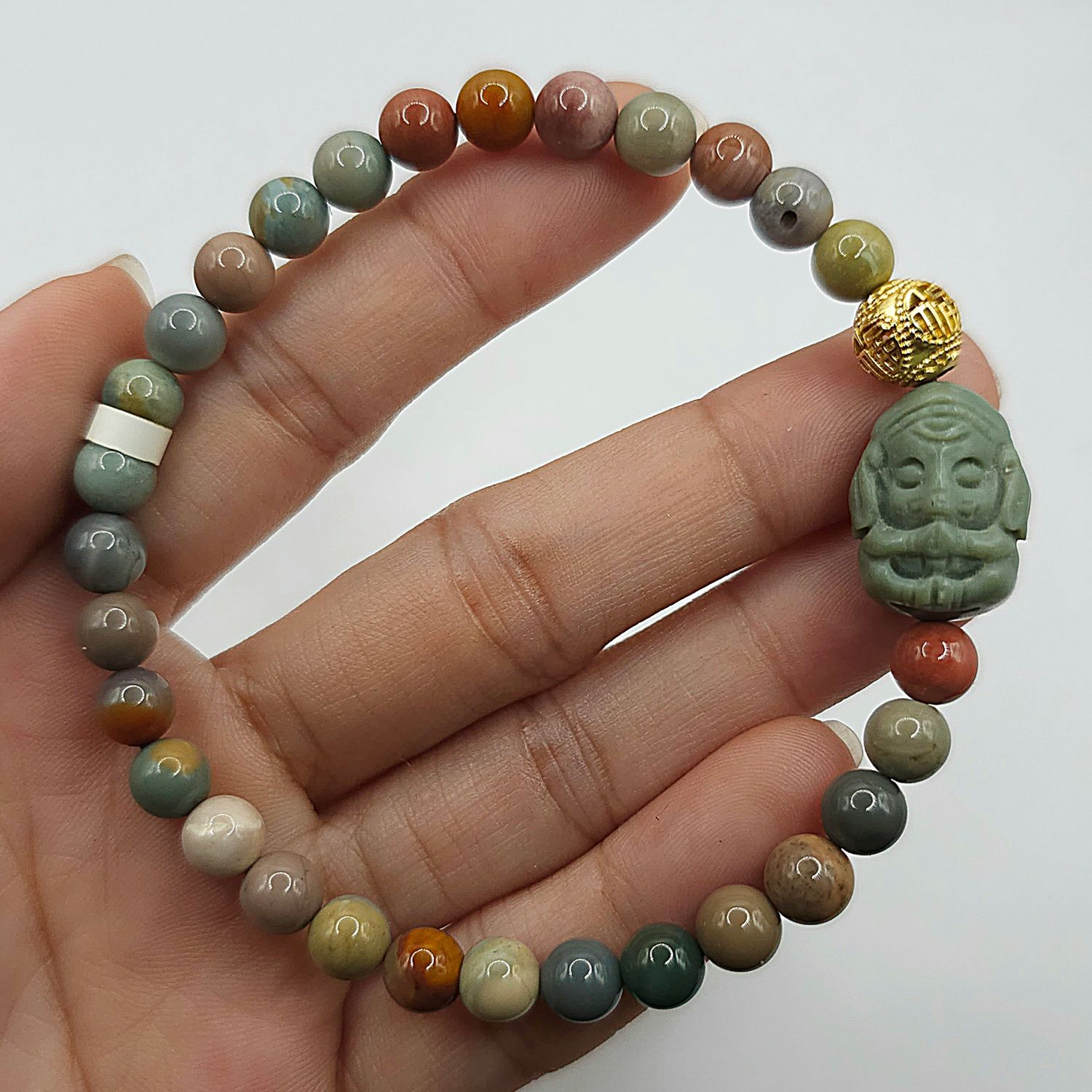 Natural Alashan Agate with Ganesha