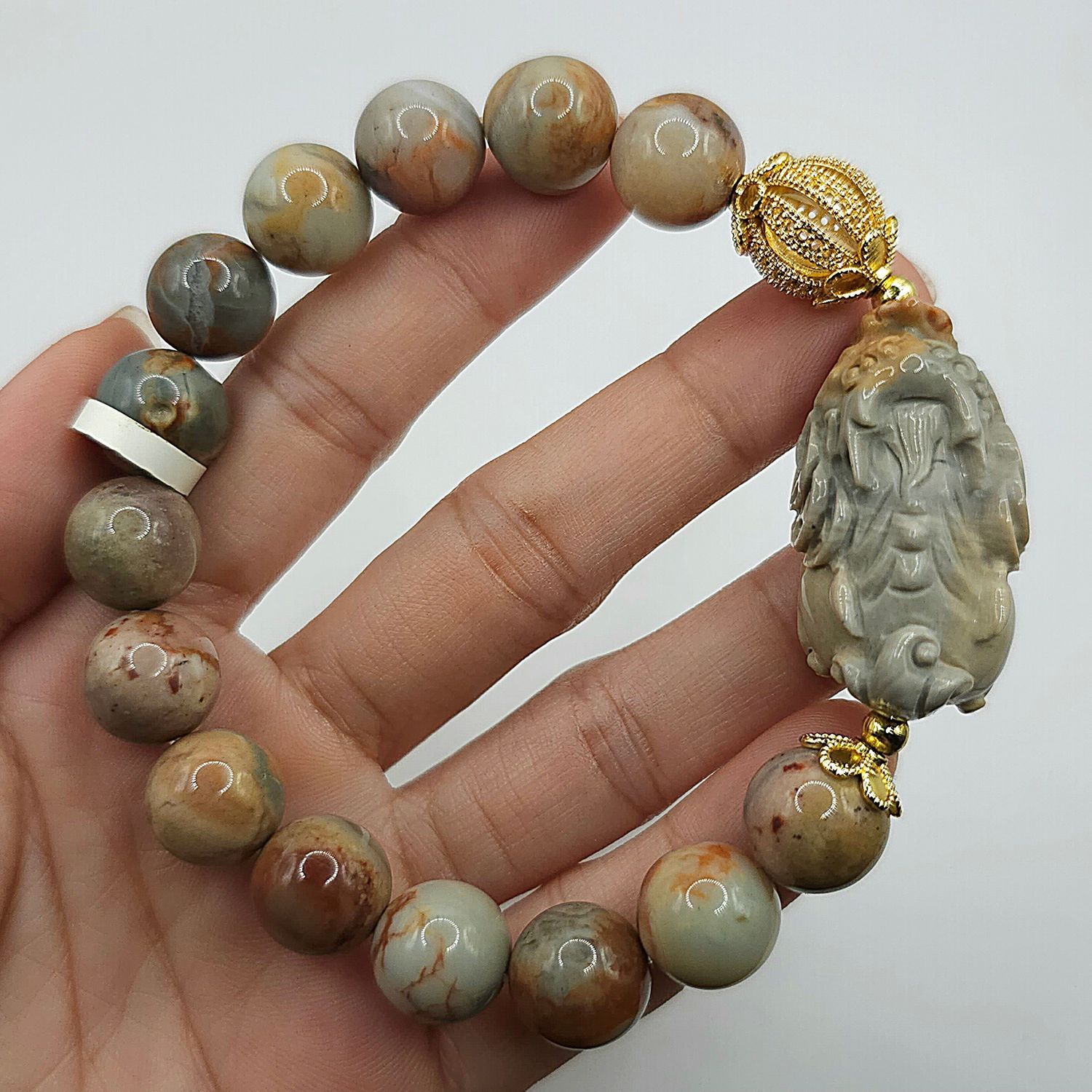 Natural Alashan Agate with Dragon