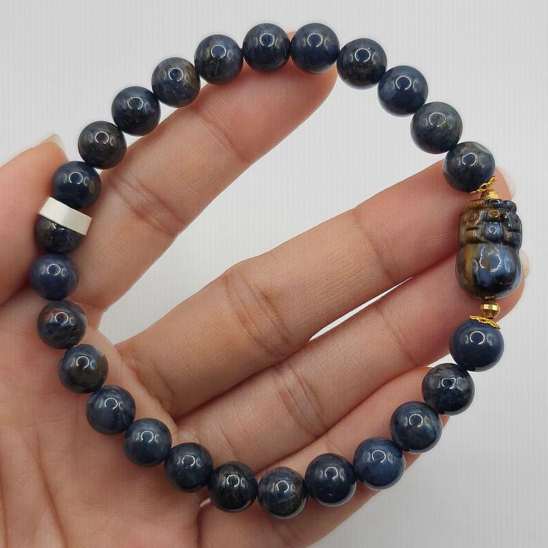 Natural Pietersite with Pixiu - 18K