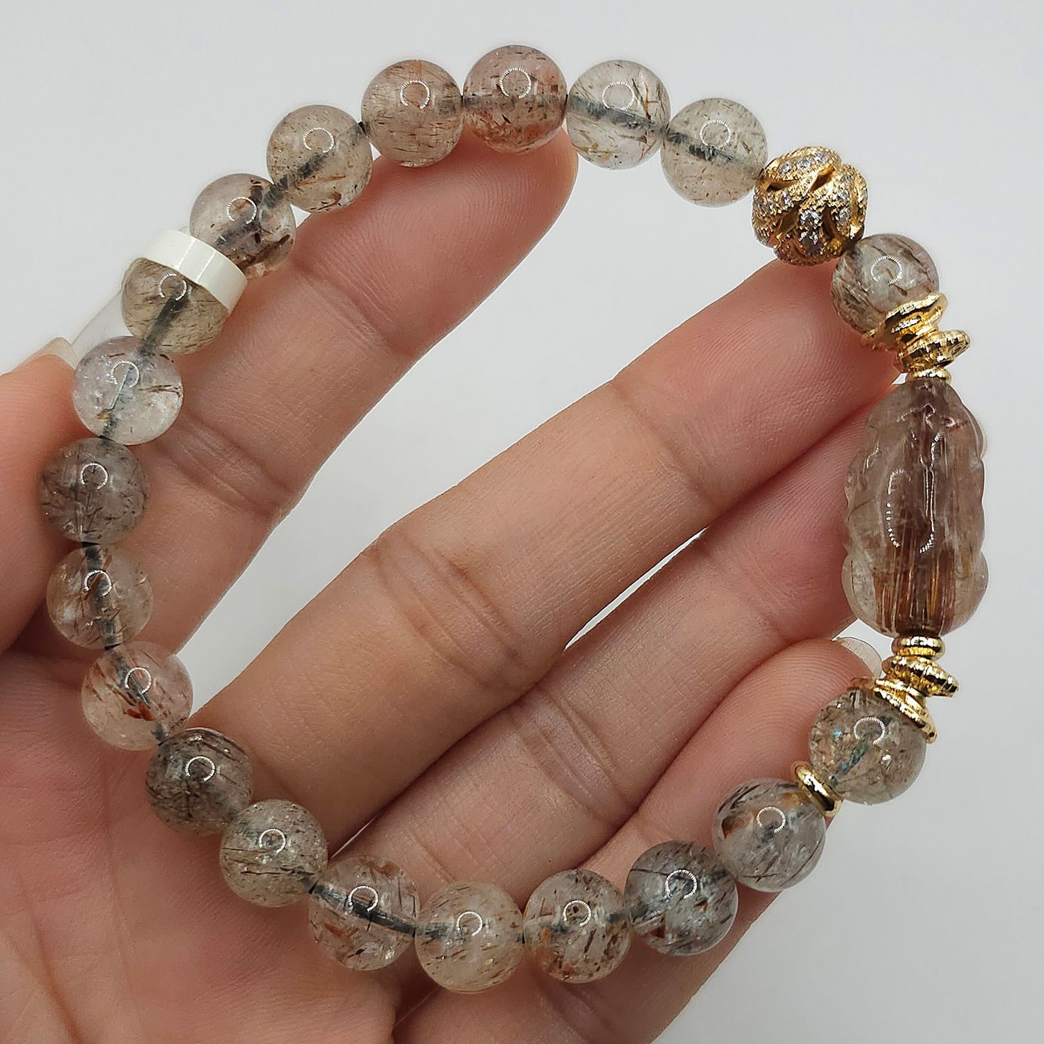 Natural Black Golden Ruti with Pixiu