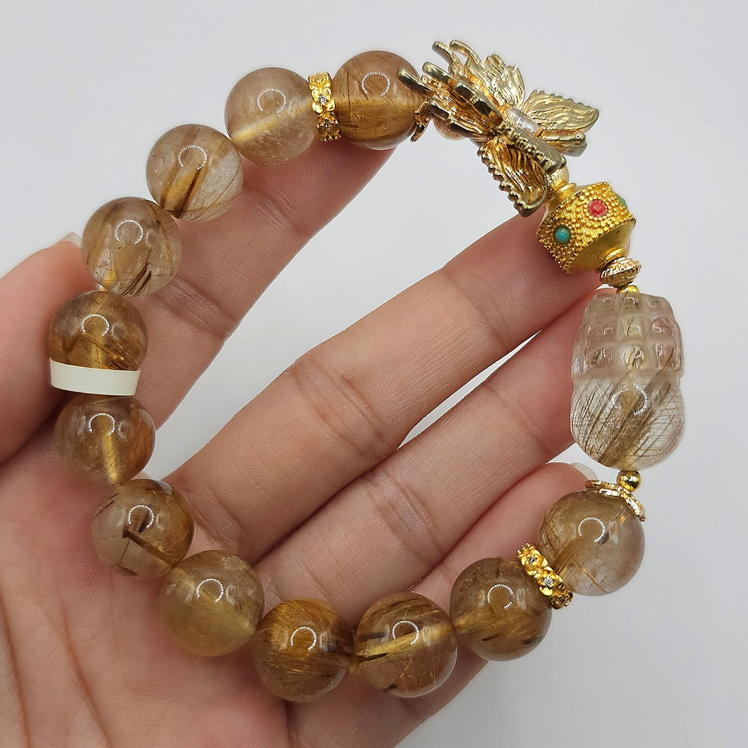 Natural Copper Ruti with Pixiu &amp; Butterfly