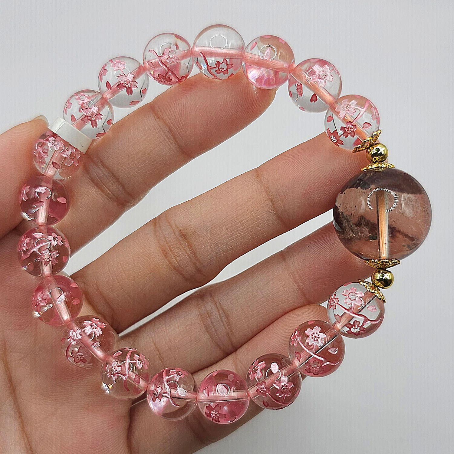 Natural Sakura Clear Quartz x Phantom