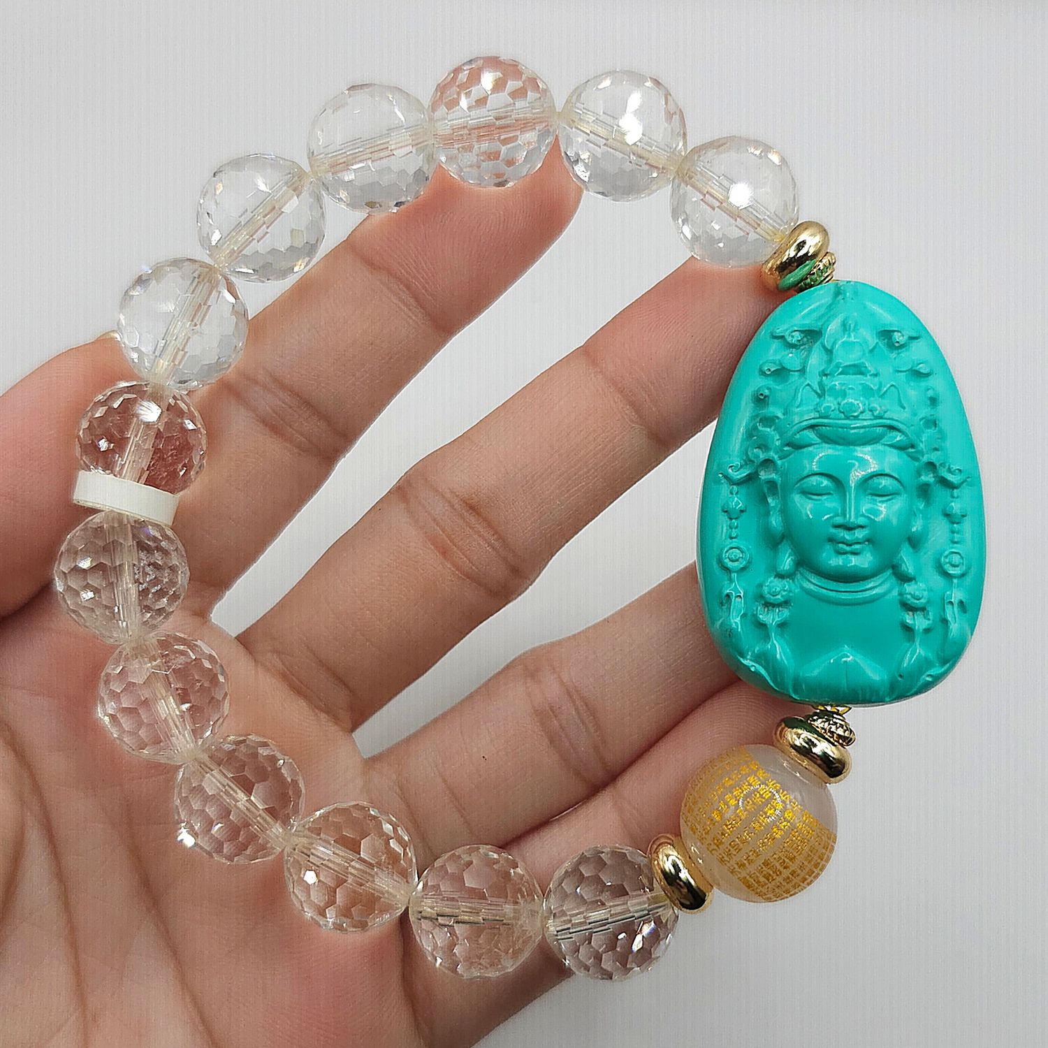 Natural Clear Quartz with Guanyin