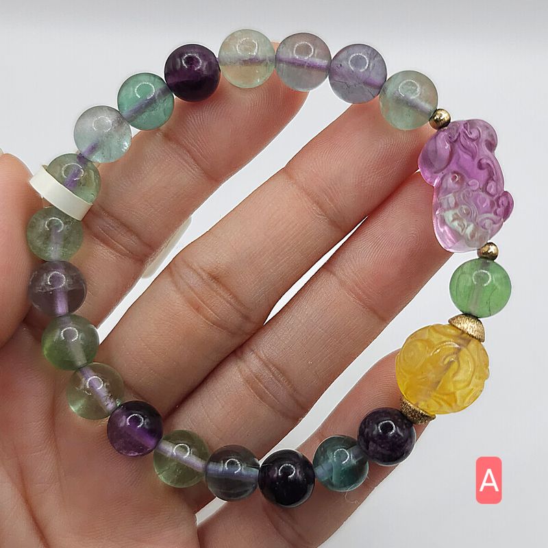 Natural Flourite with Pixiu