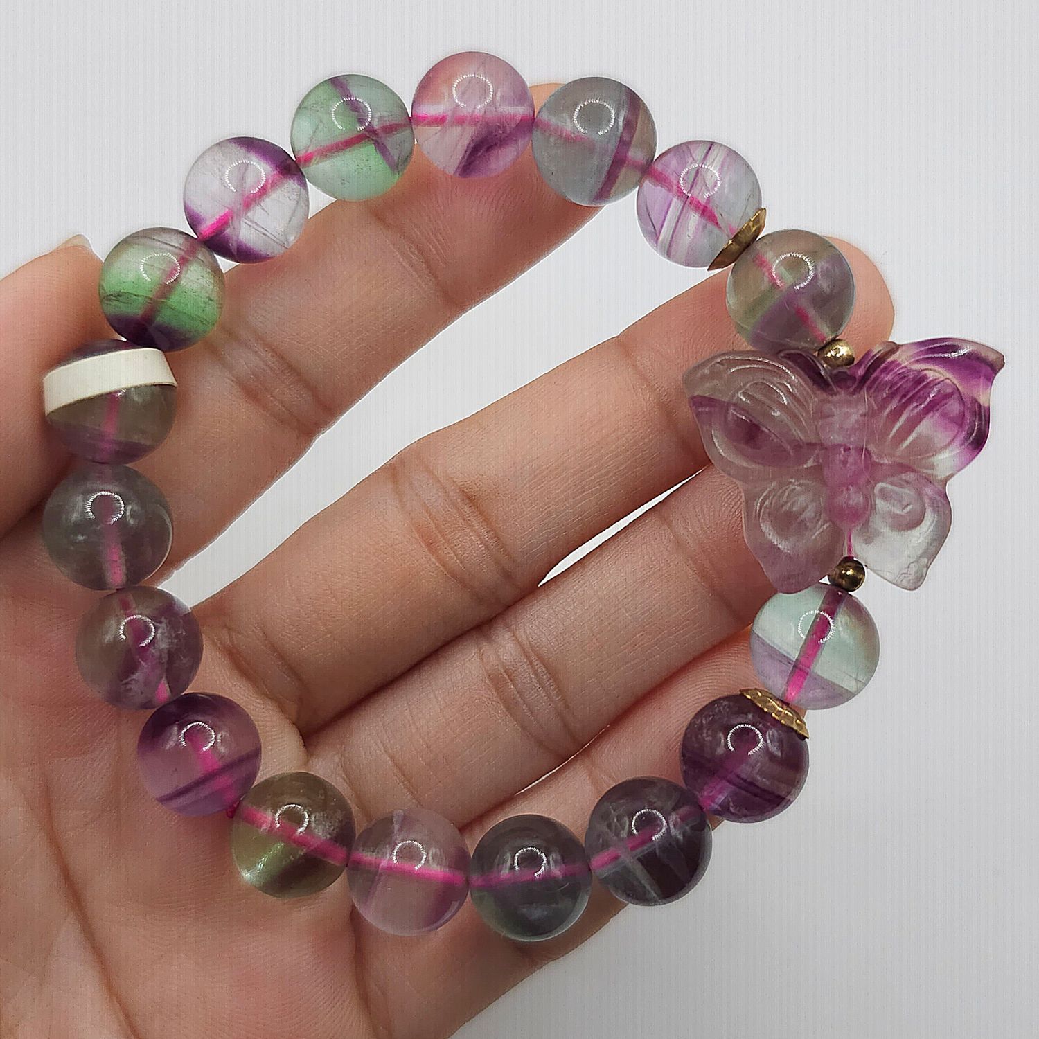 Natural Flourite with Butterfly