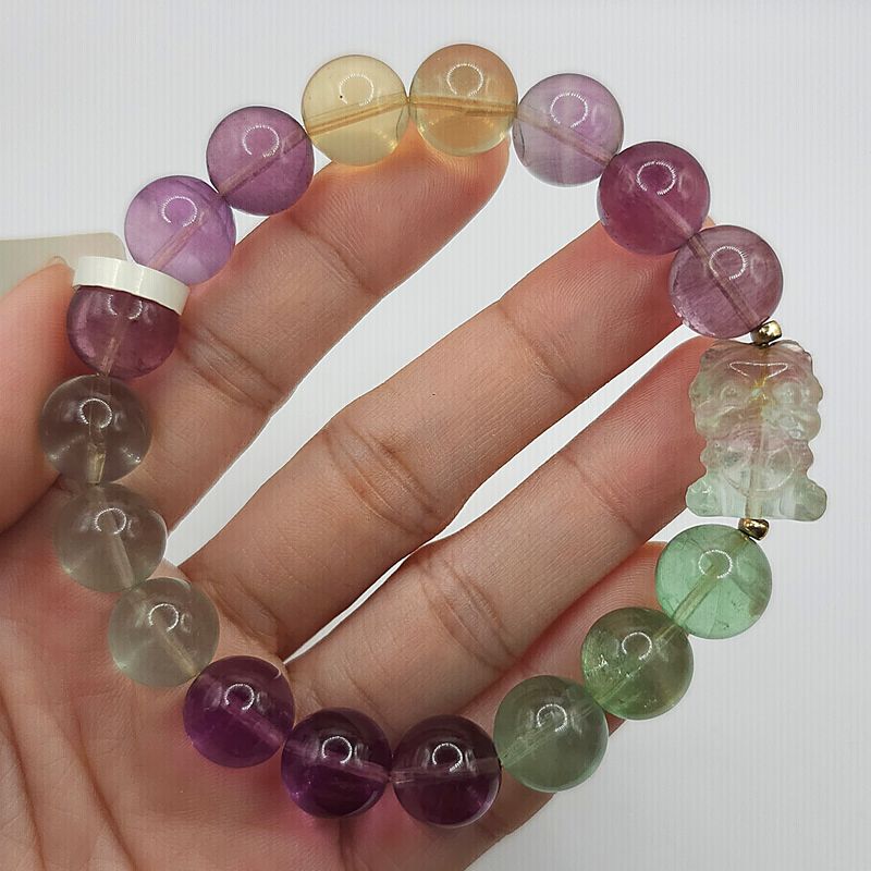 Natural Flourite with Pixiu Money Eater