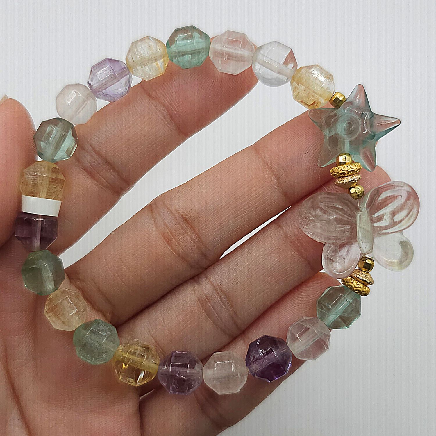 Natural Flourite with Butterfly