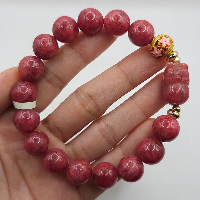 Natural Rhodonite with Pixiu