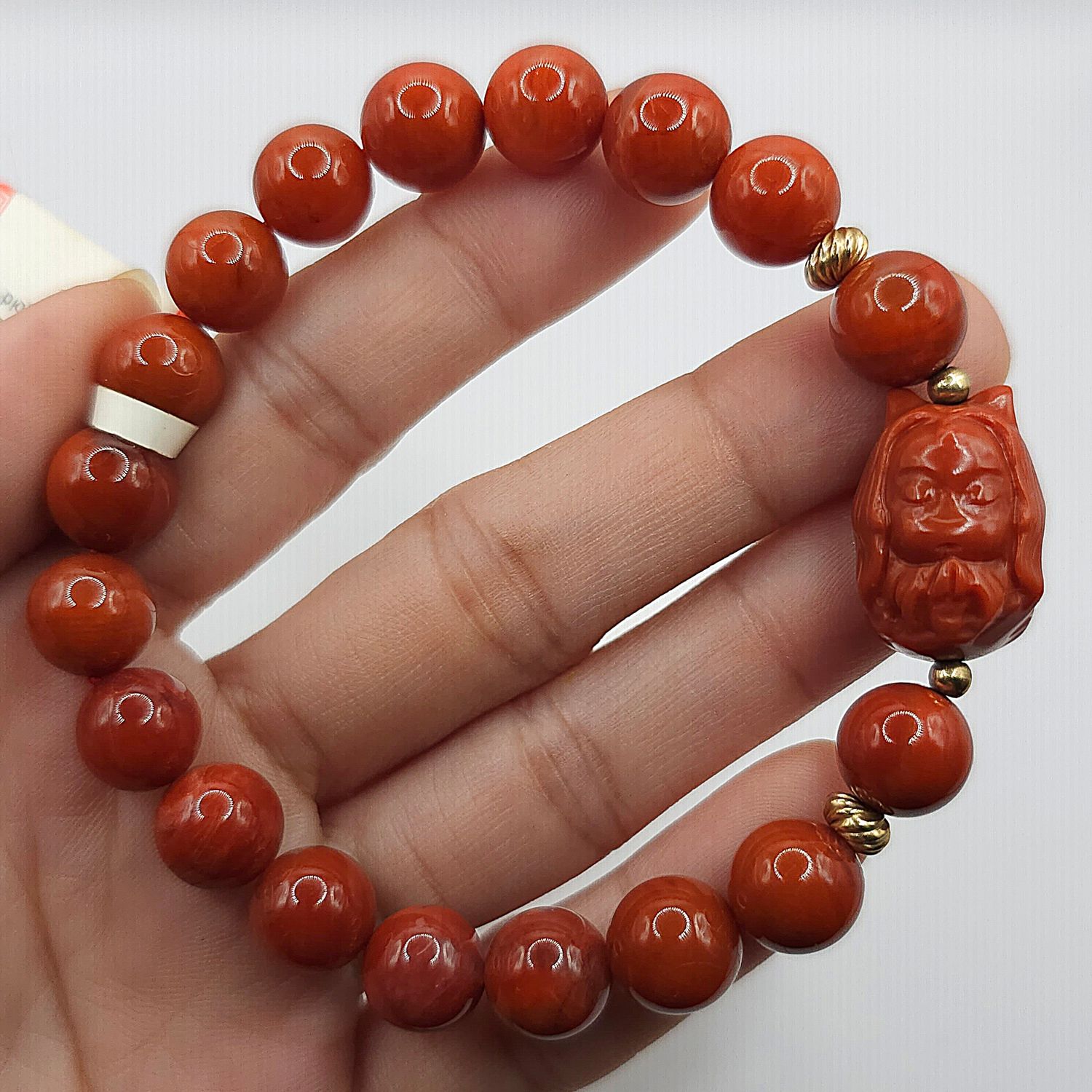 Natural Southern Red Agate with 9 Tail Fox