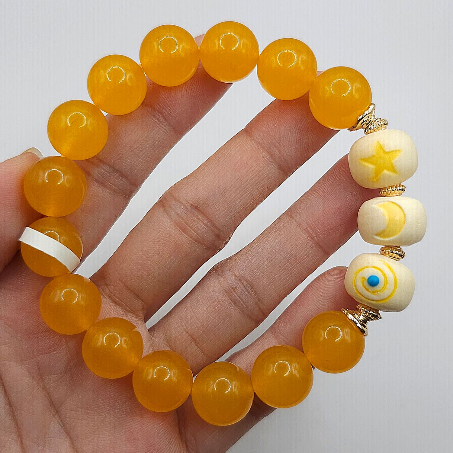 Natural Chalcedony x Ivory Nuts