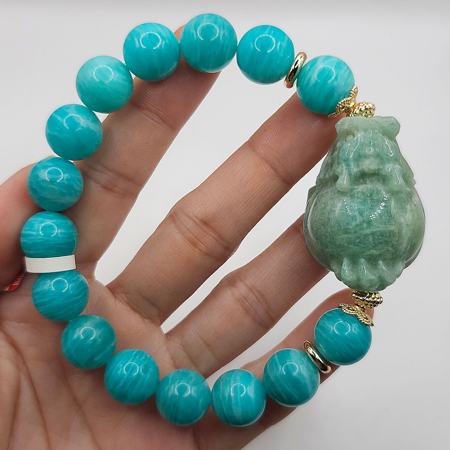 Natural Amazonite with Dragon Pixiu