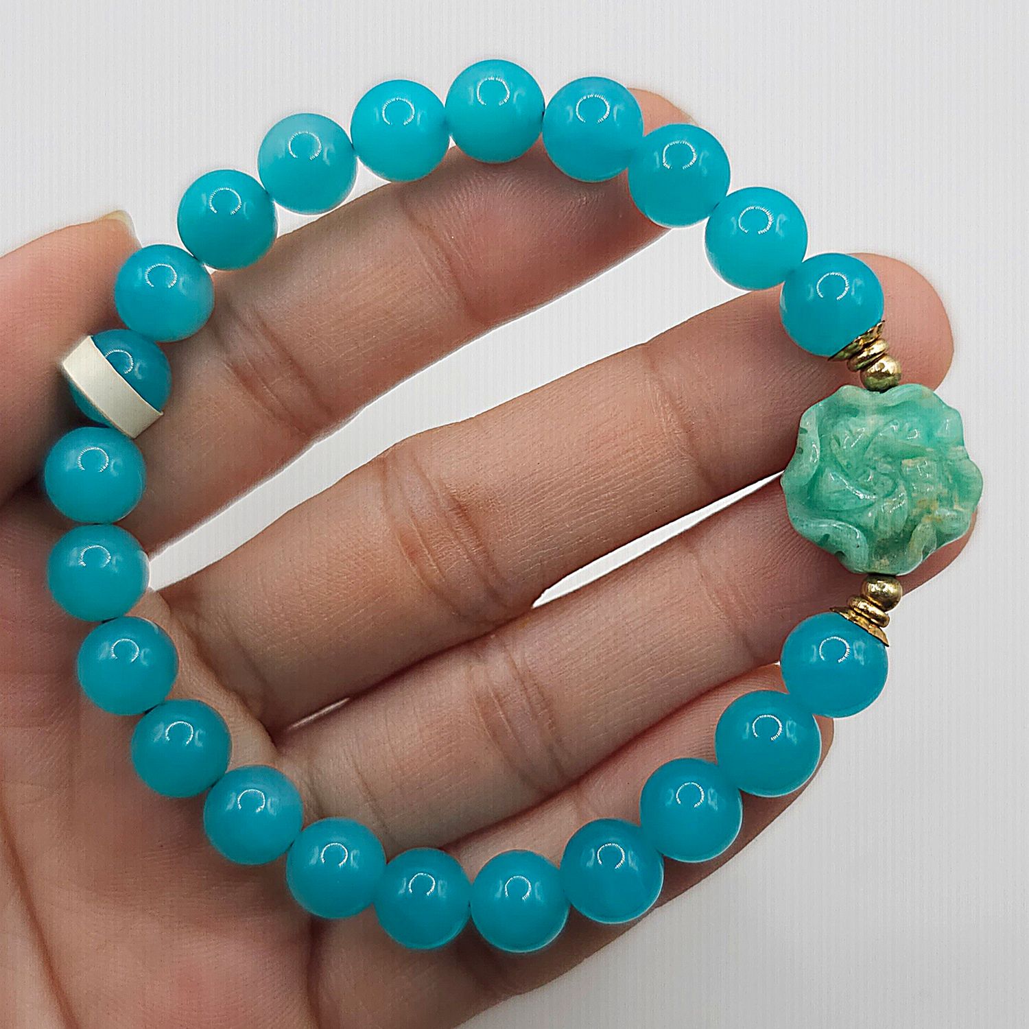 Natural Amazonite with Flower