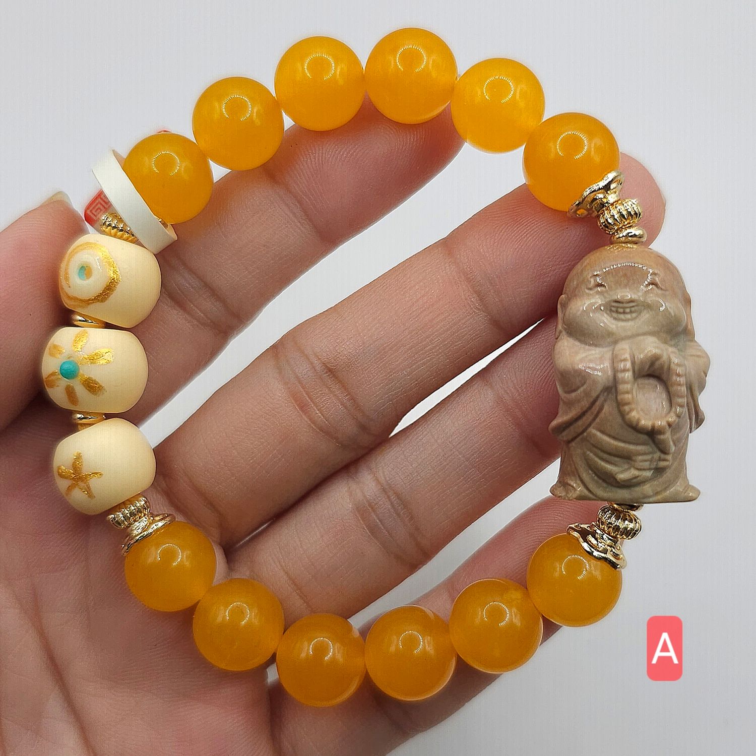 Natural Chalcedony x Alashan Agate Buddha x Bodhi