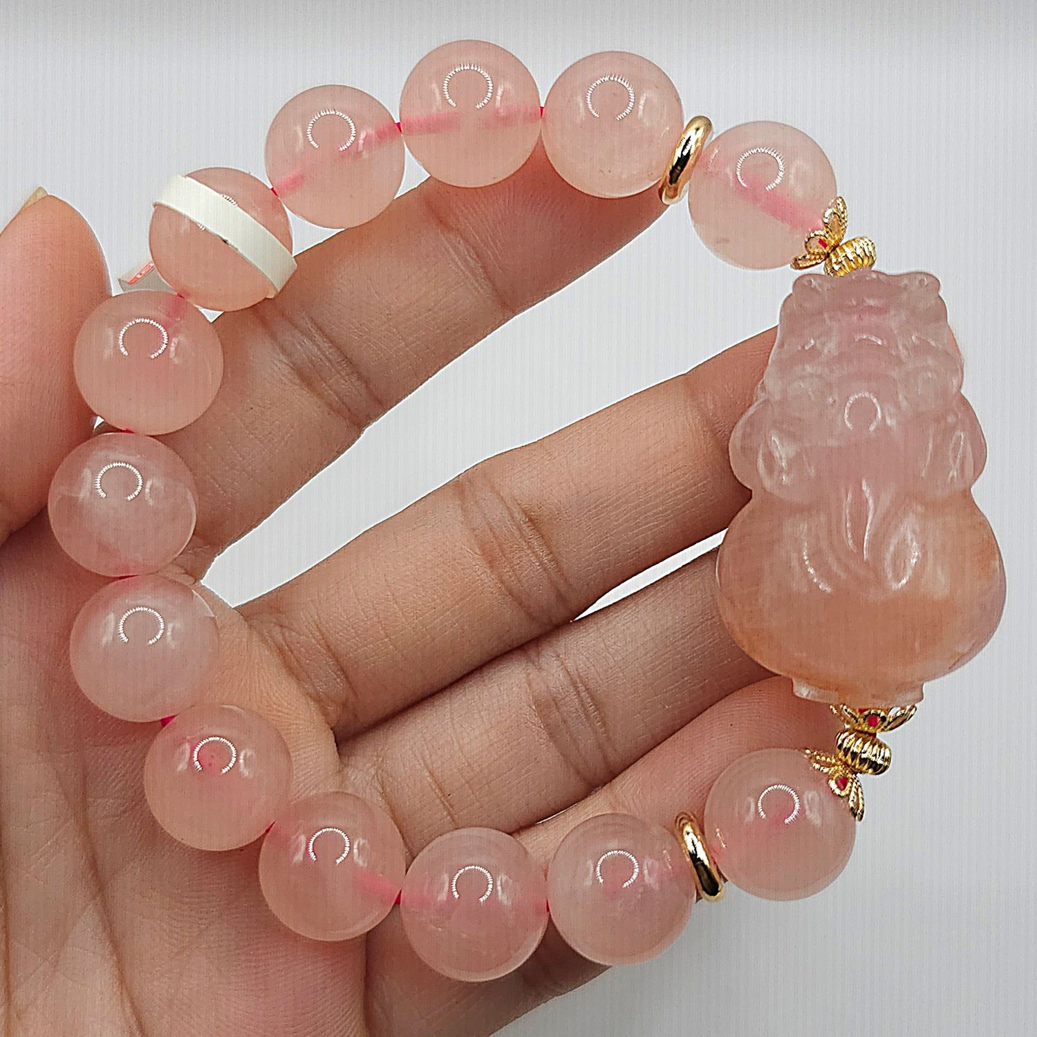 Natural Rose Quartz with Dragon