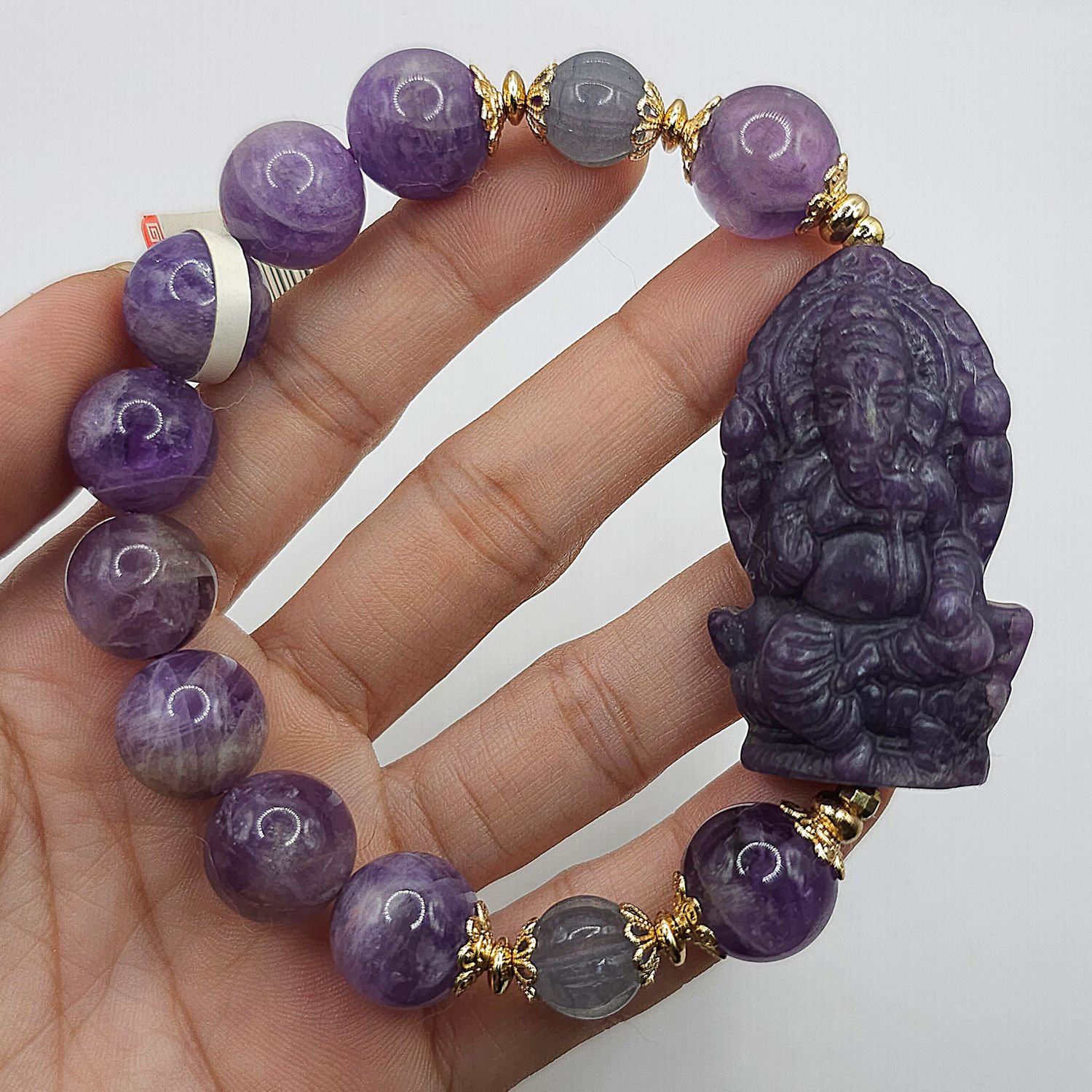 Natural Amethyst with Ganesha
