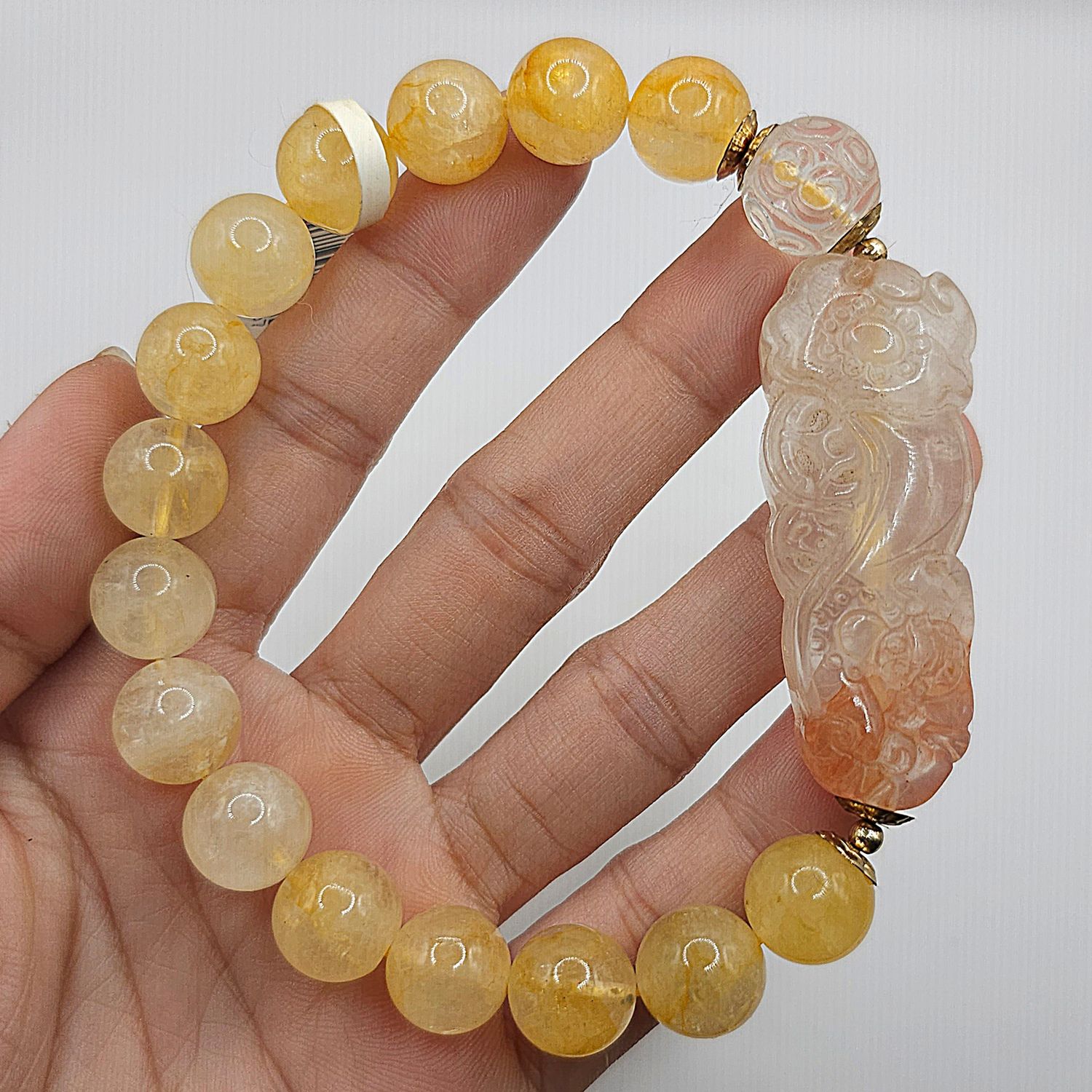 Natural Golden Healer with Ruyi &amp; Lucky Turn
