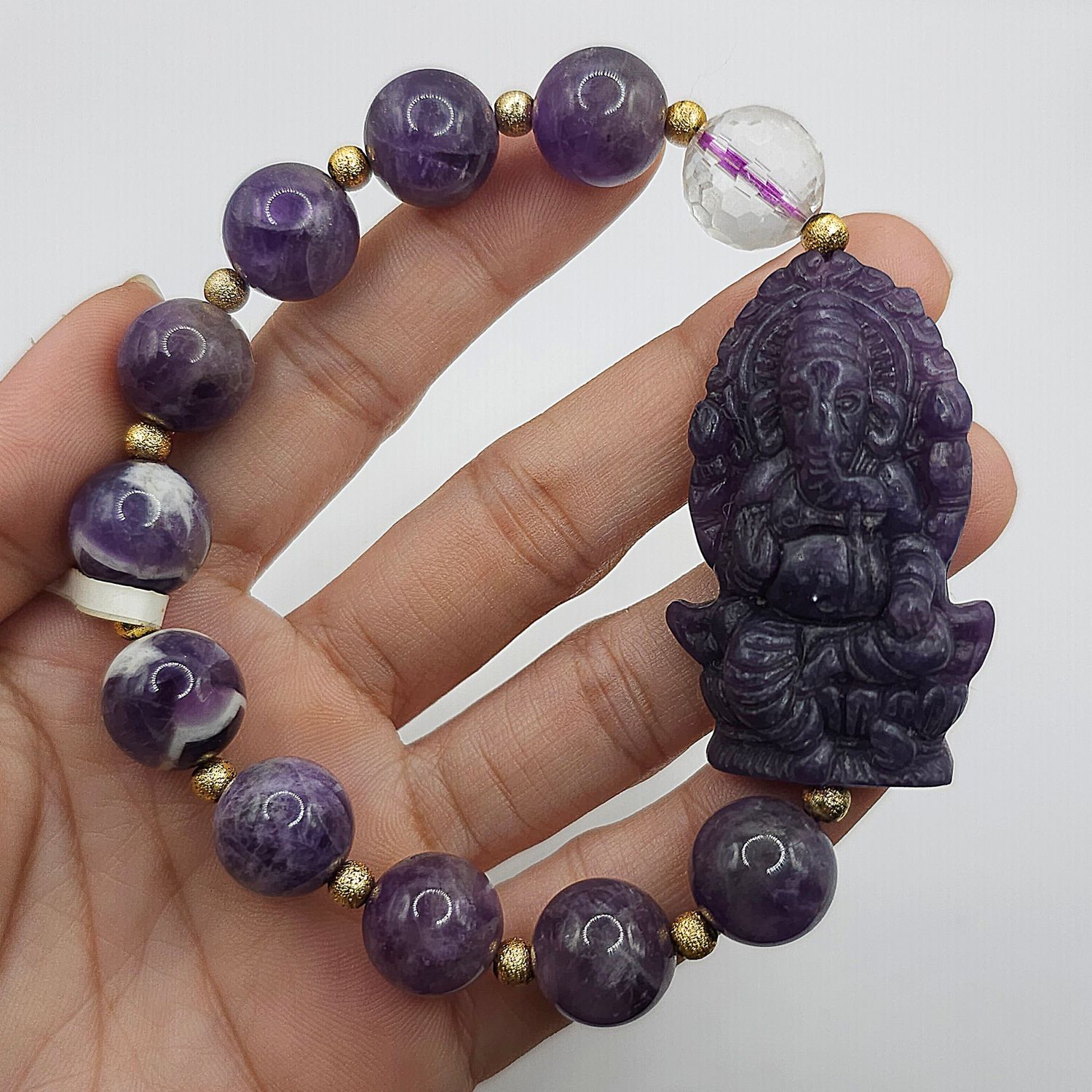 Natural Amethyst with Ganesha