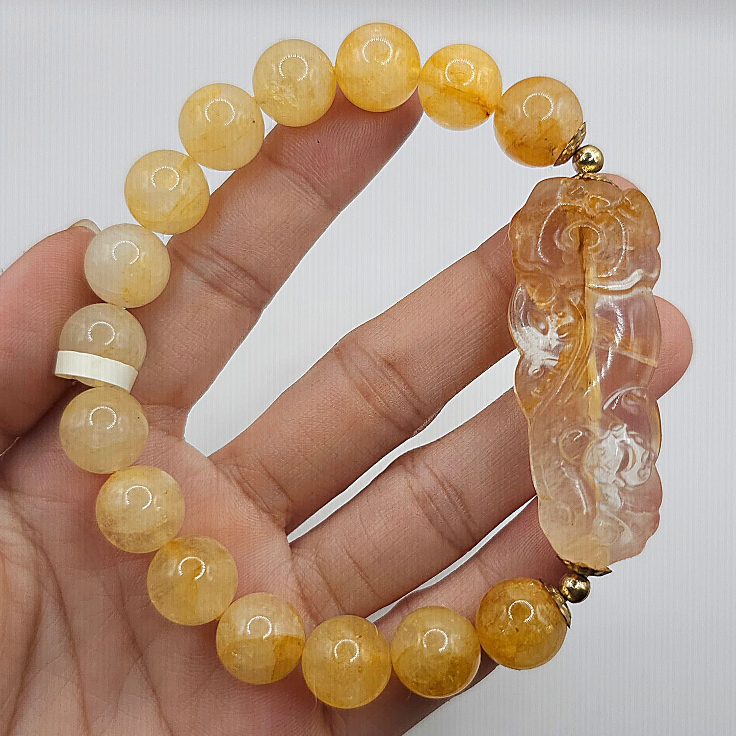 Natural Golden Healer with Ruyi