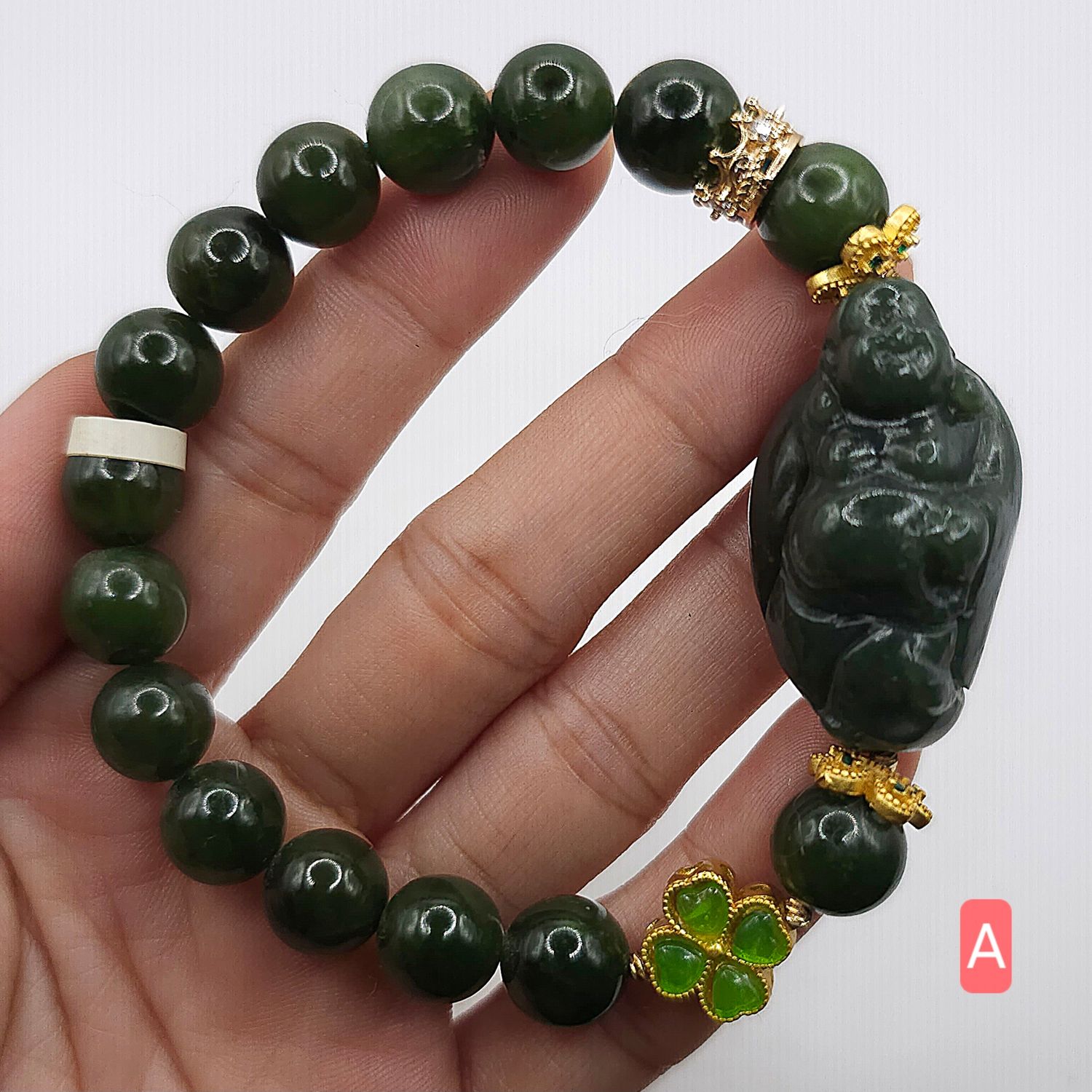 Natural Hetian Jade with Buddha
