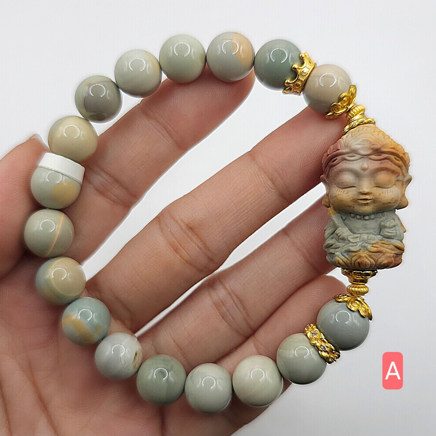 Natural Alashan Agate with Guanyin
