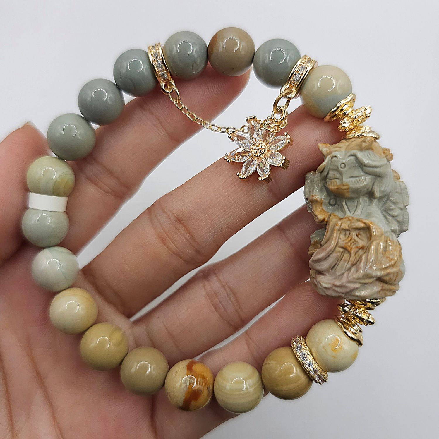 Natural Alashan Agate with Dragon Princess