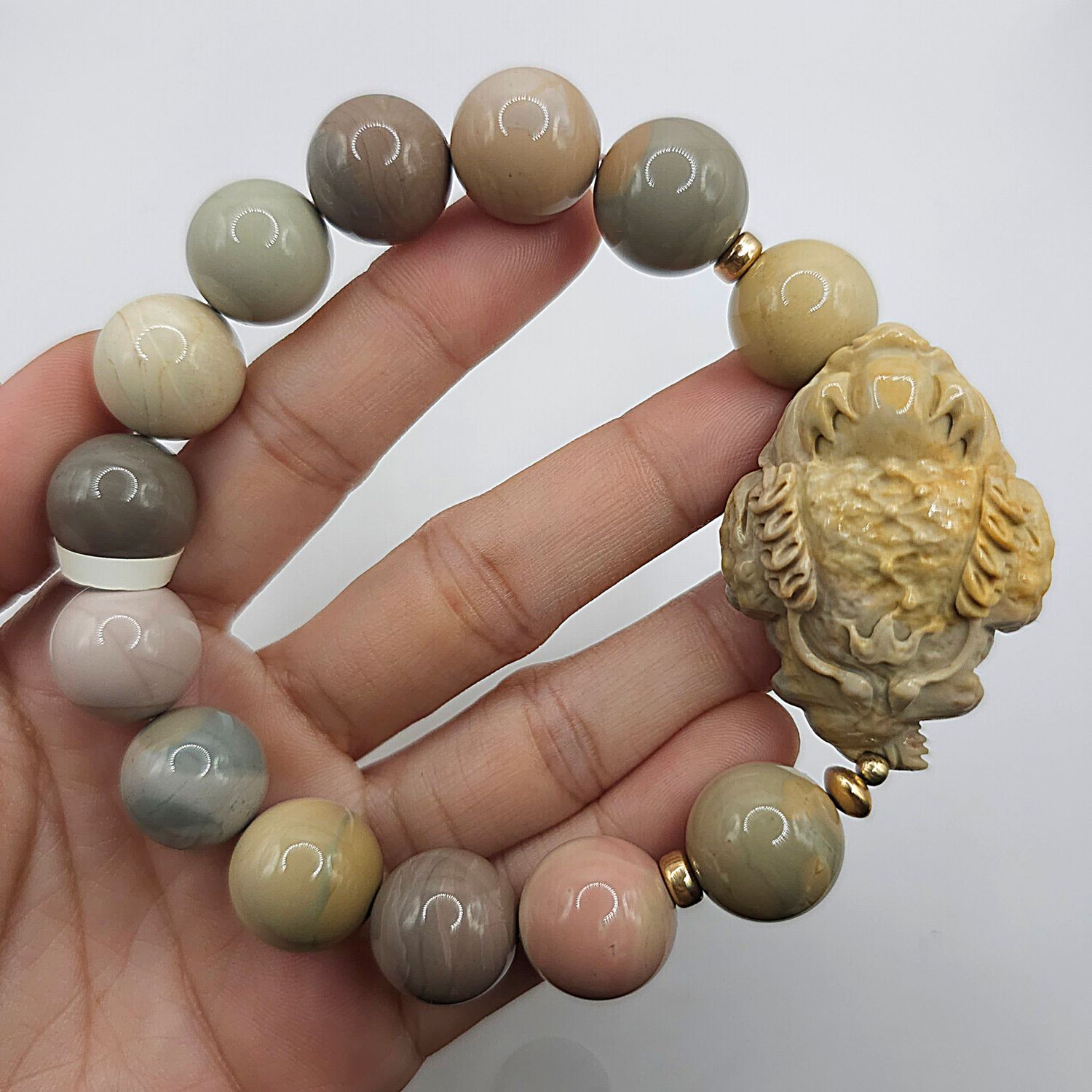 Natural Alashan Agate with Toad