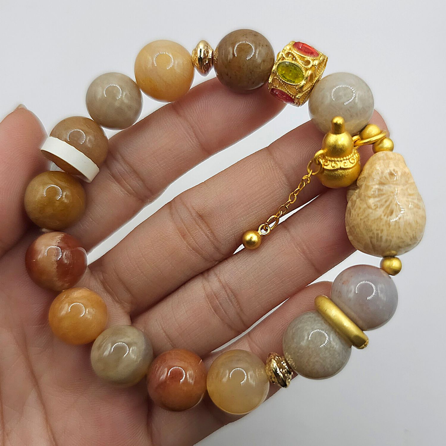 Natural Coral Jade with Pixiu