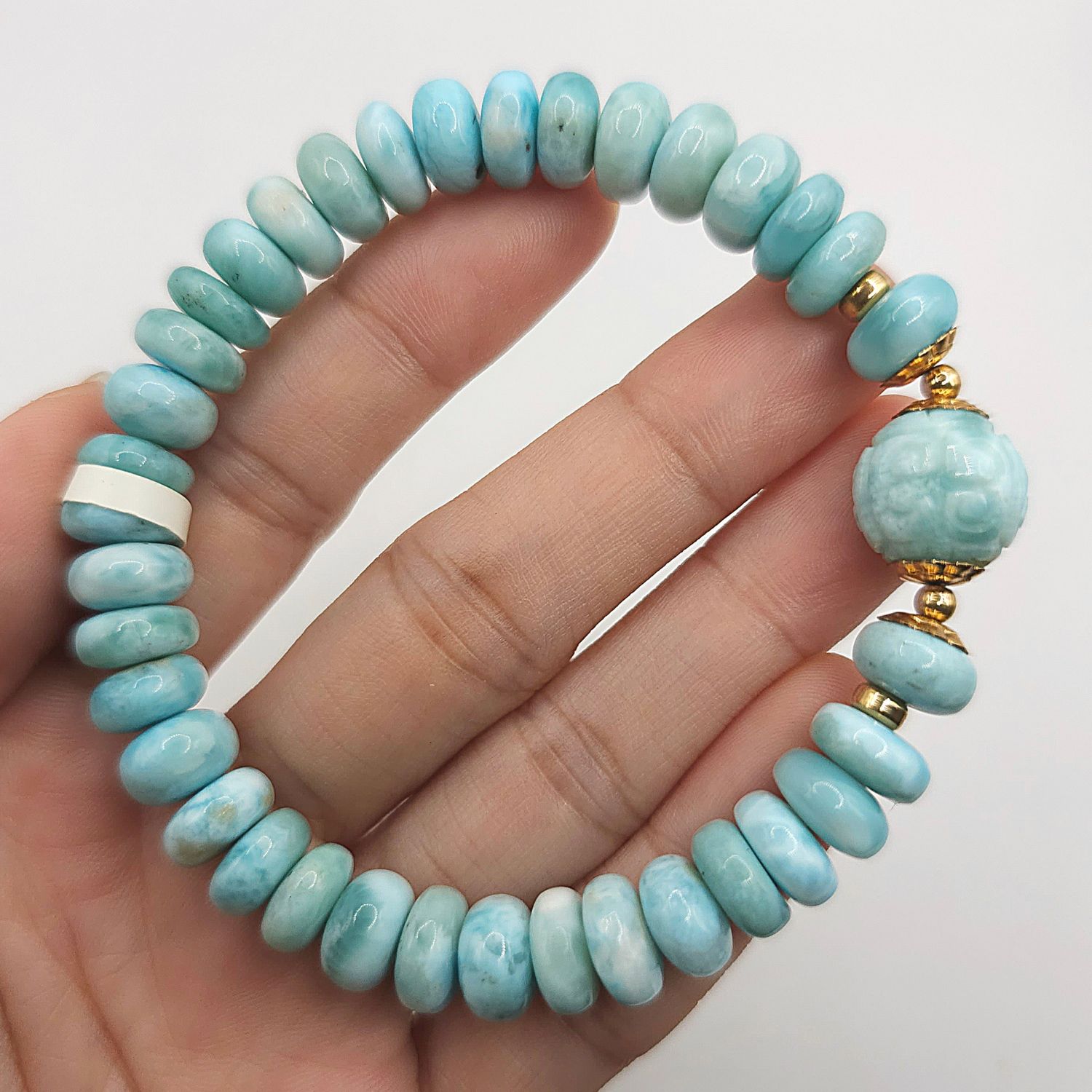 Natural Larimar with Lucky Turn