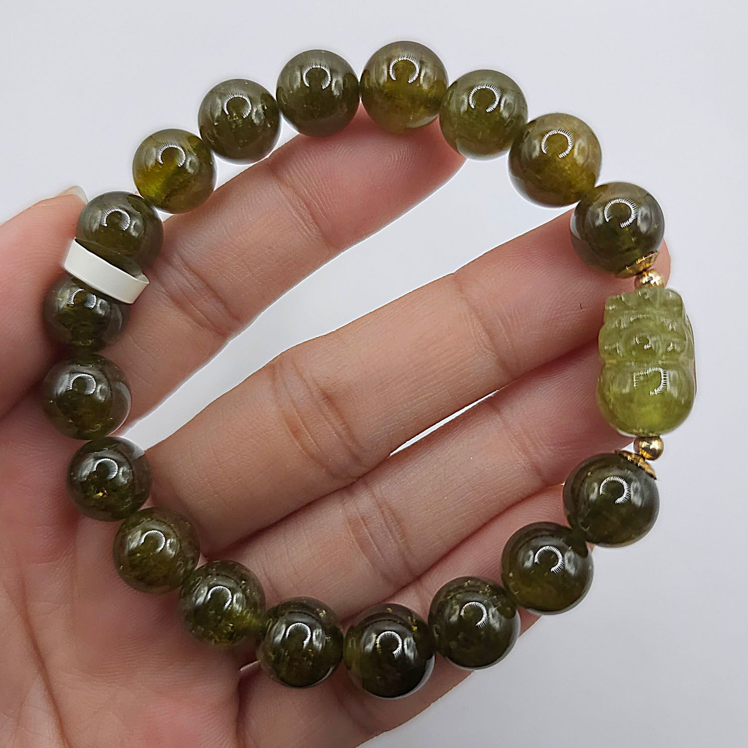 Natural Green Garnet with Pixiu