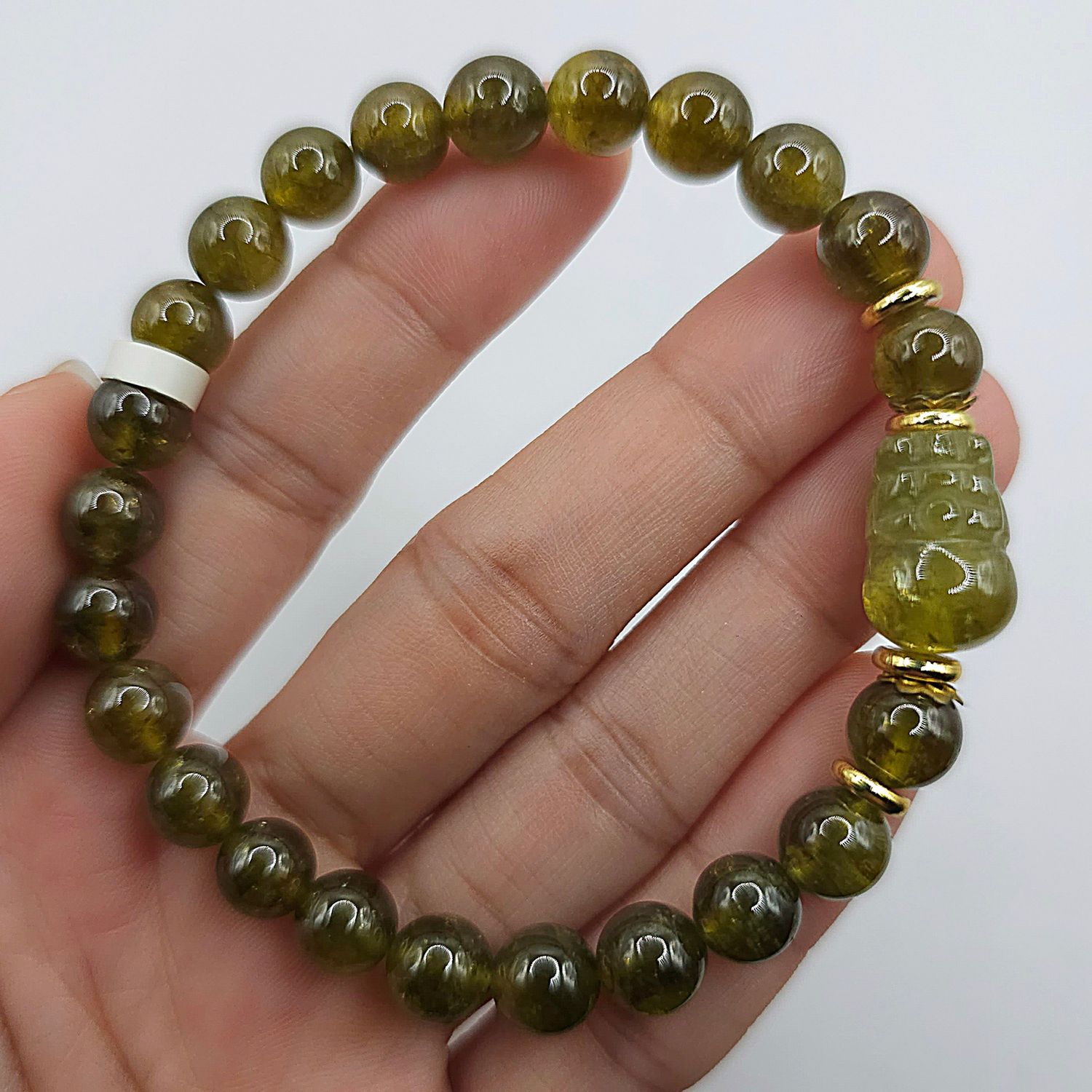 Natural Green Garnet with Pixiu