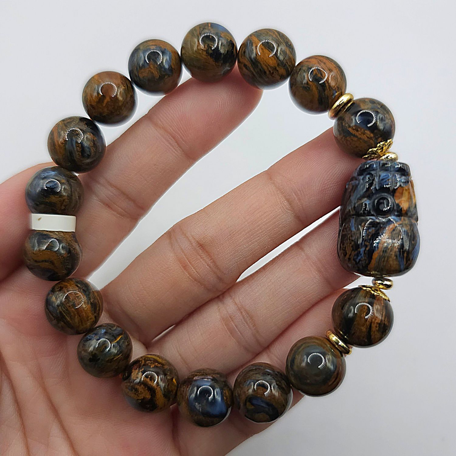 Natural Pietersite with Pixiu