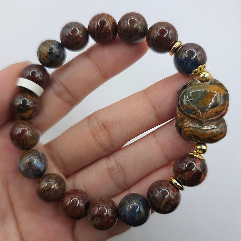 Natural Pietersite with 9 Tail Fox