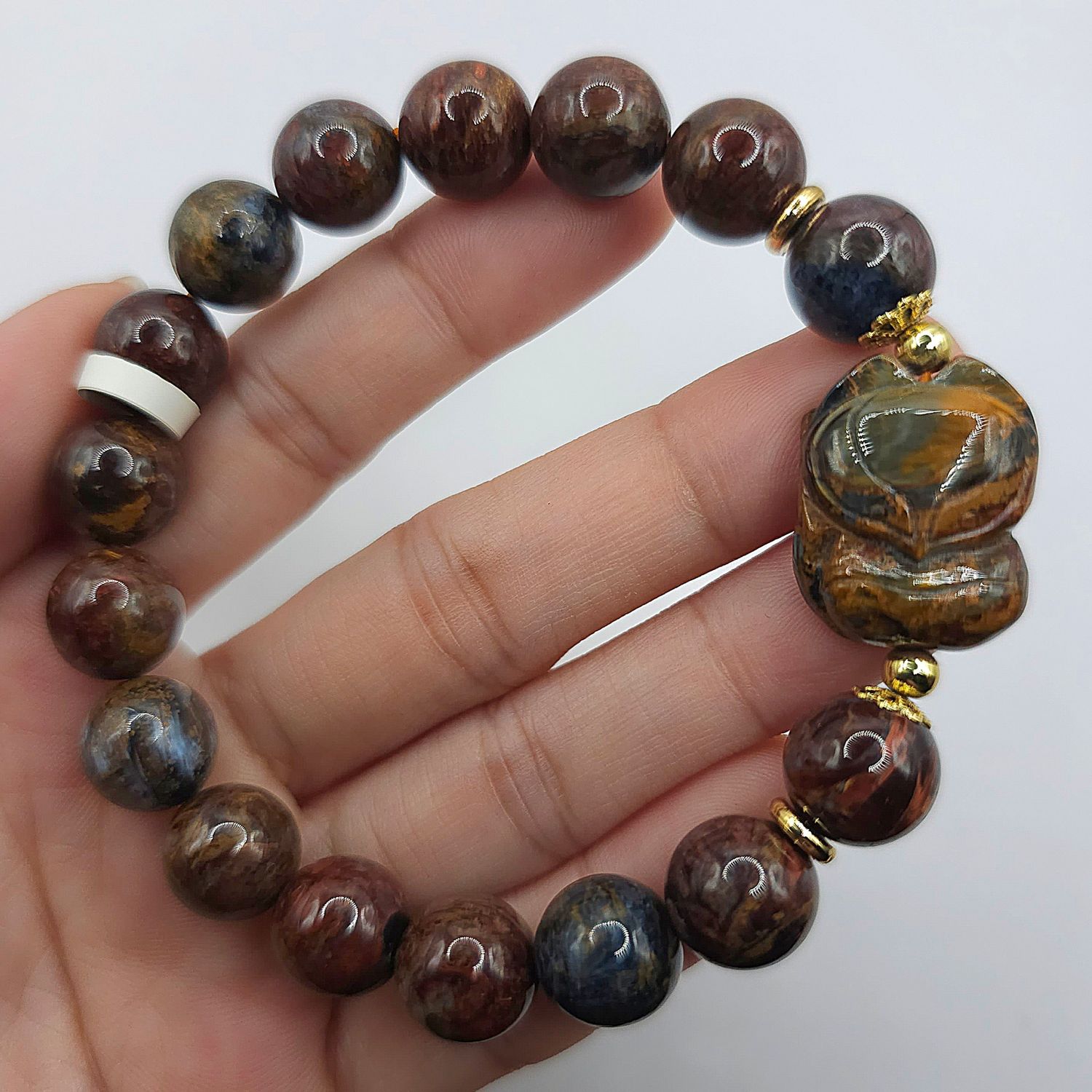 Natural Pietersite with 9 Tail Fox