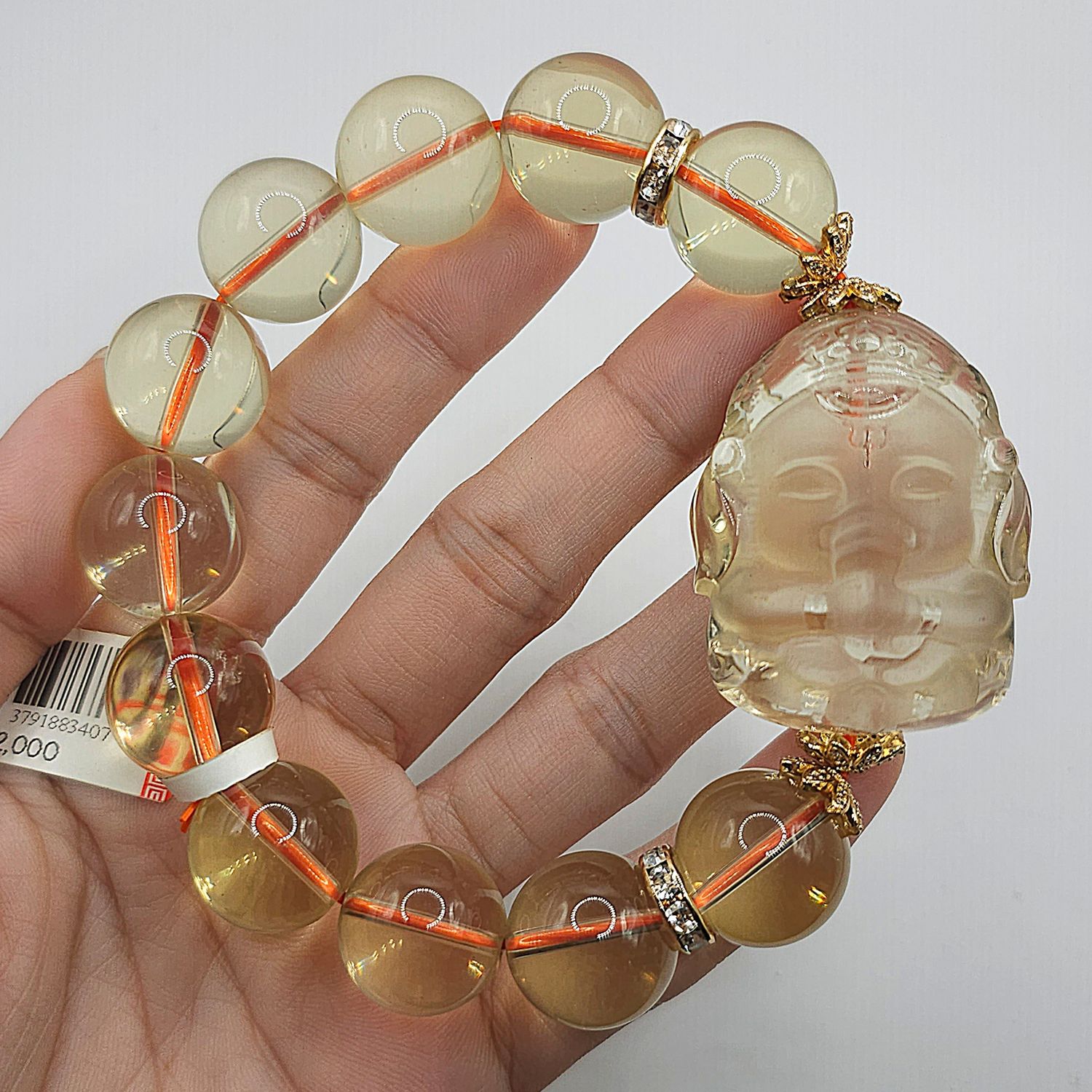 Natural Citrine with Ganesha - Oversized
