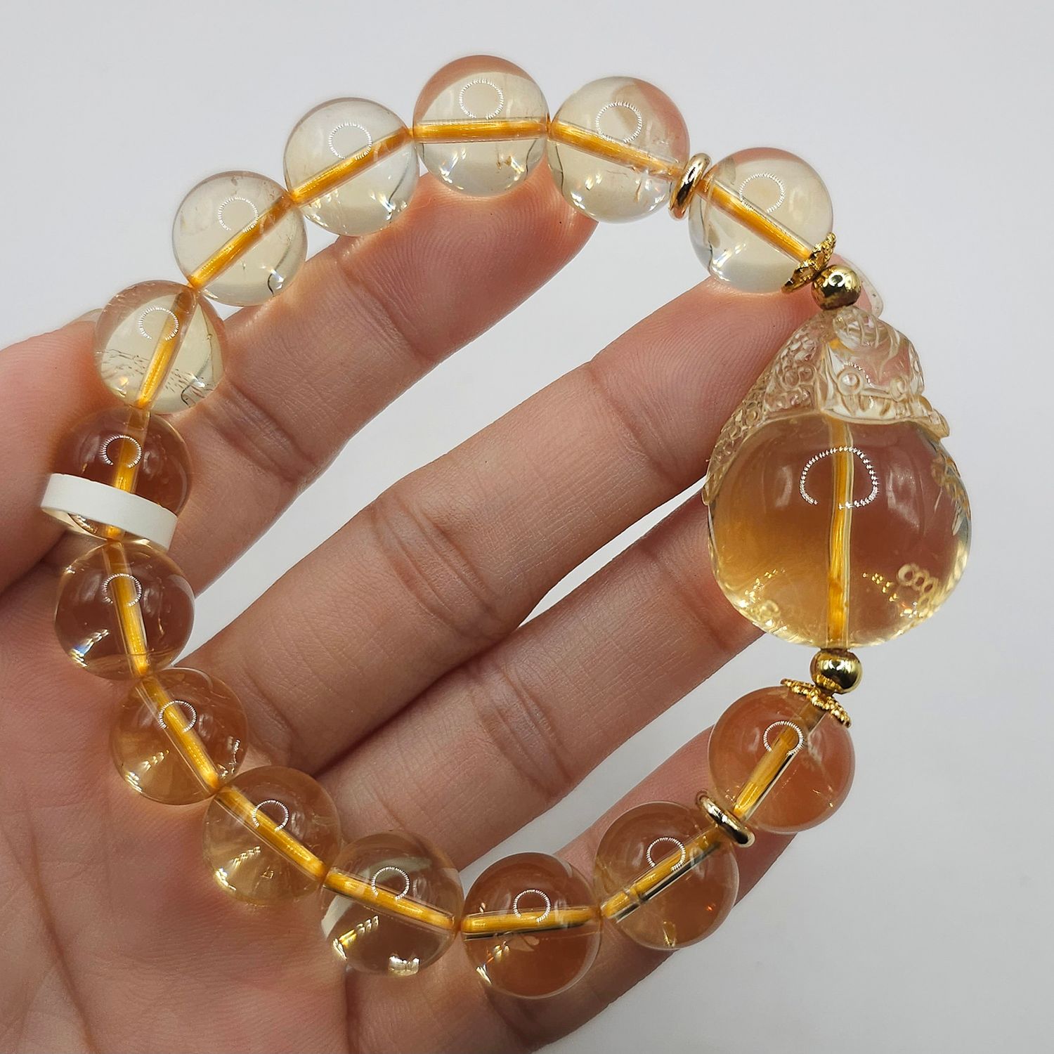 Natural Citrine with Pixiu Moon