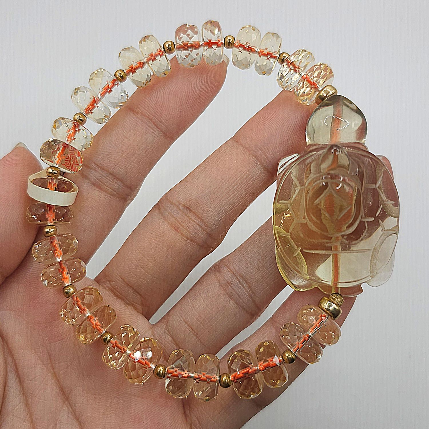 Natural Citrine with Tortoise